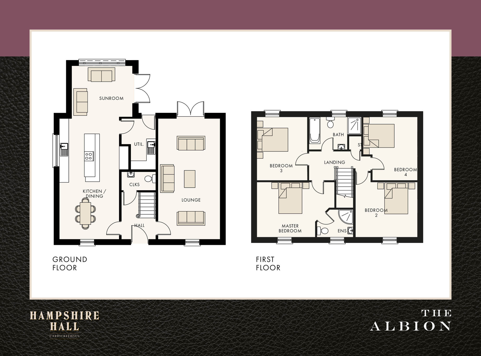 Floorplan of 4 bedroom Detached House for sale, Hampshire Hall, Carrickfergus, County Antrim, BT38