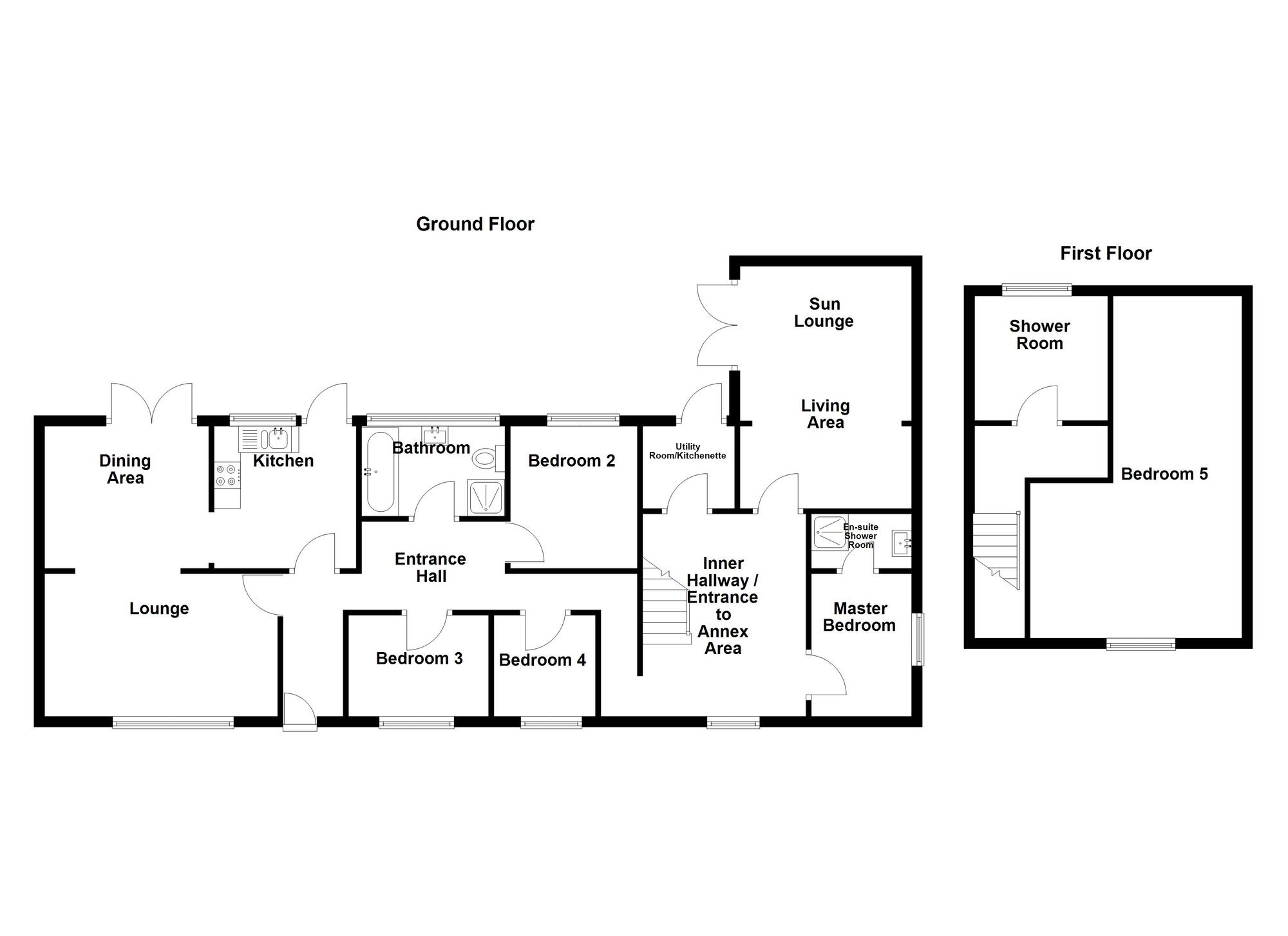 Floorplan of 5 bedroom Detached House for sale, Bessfield Avenue, Carrickfergus, County Antrim, BT38
