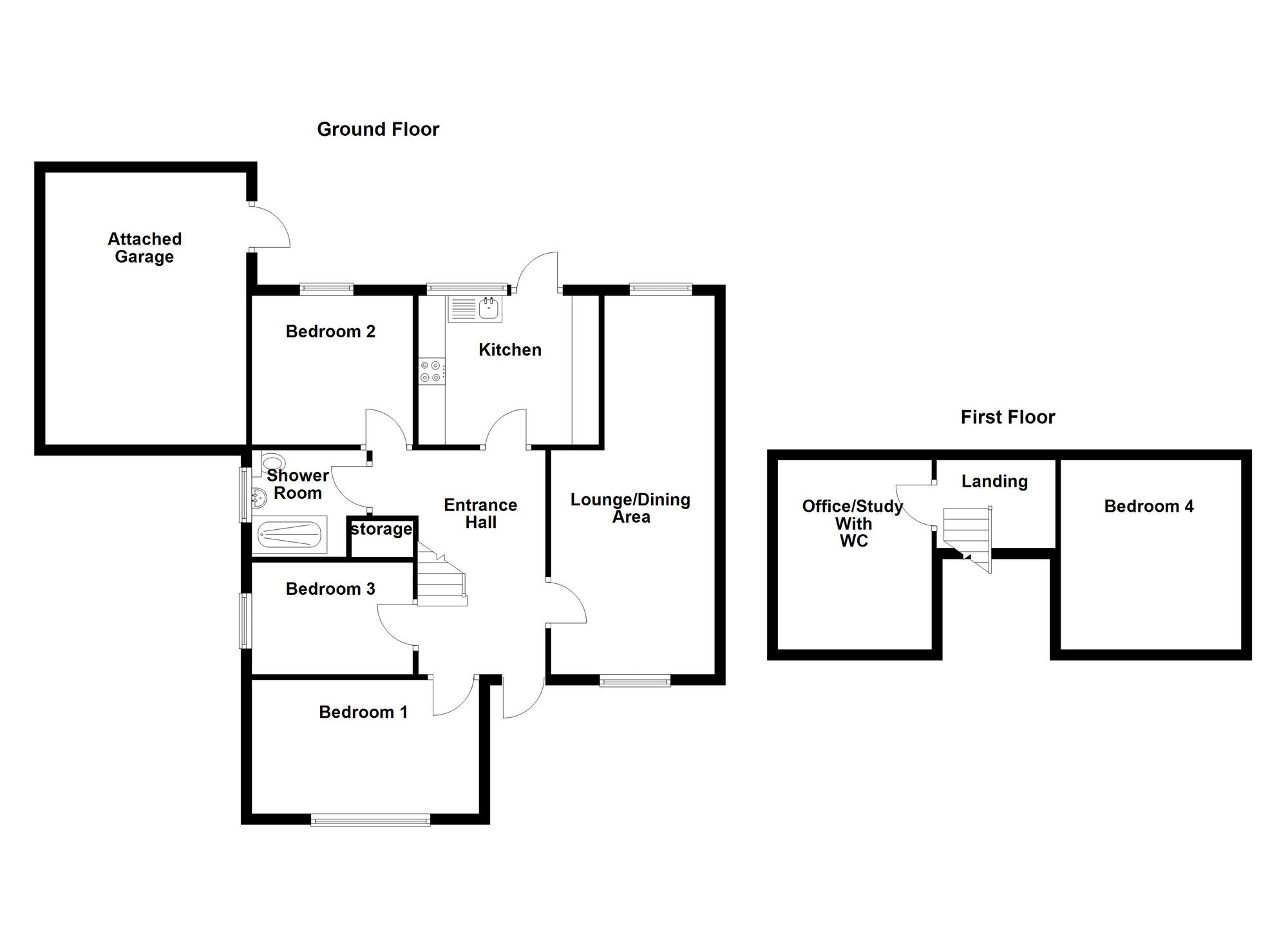 Floorplan of 4 bedroom Detached Bungalow for sale, Fairview Park, Carrickfergus, County Antrim, BT38