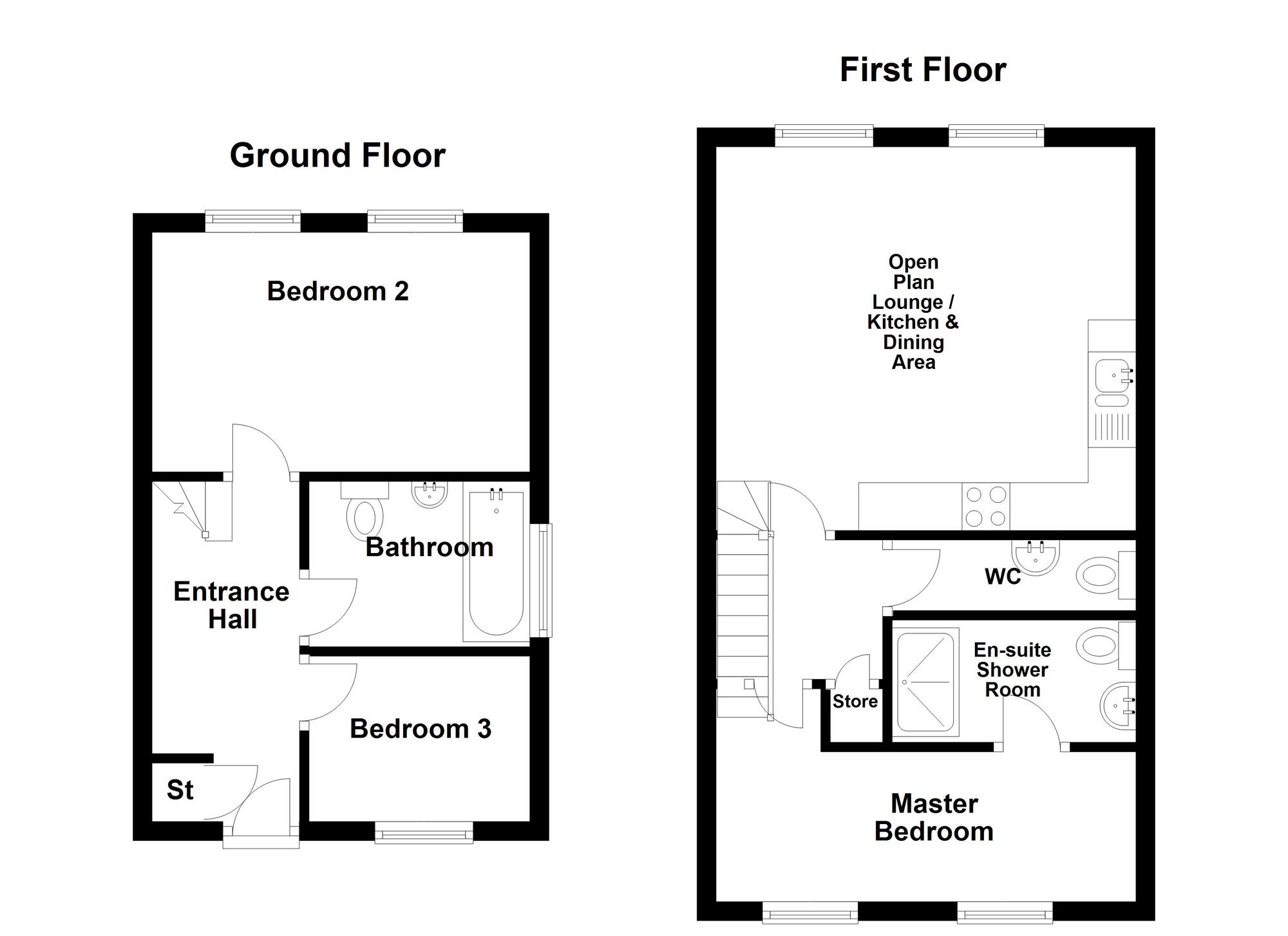 Floorplan of 3 bedroom  Flat for sale, Larne Road, Carrickfergus, County Antrim, BT38