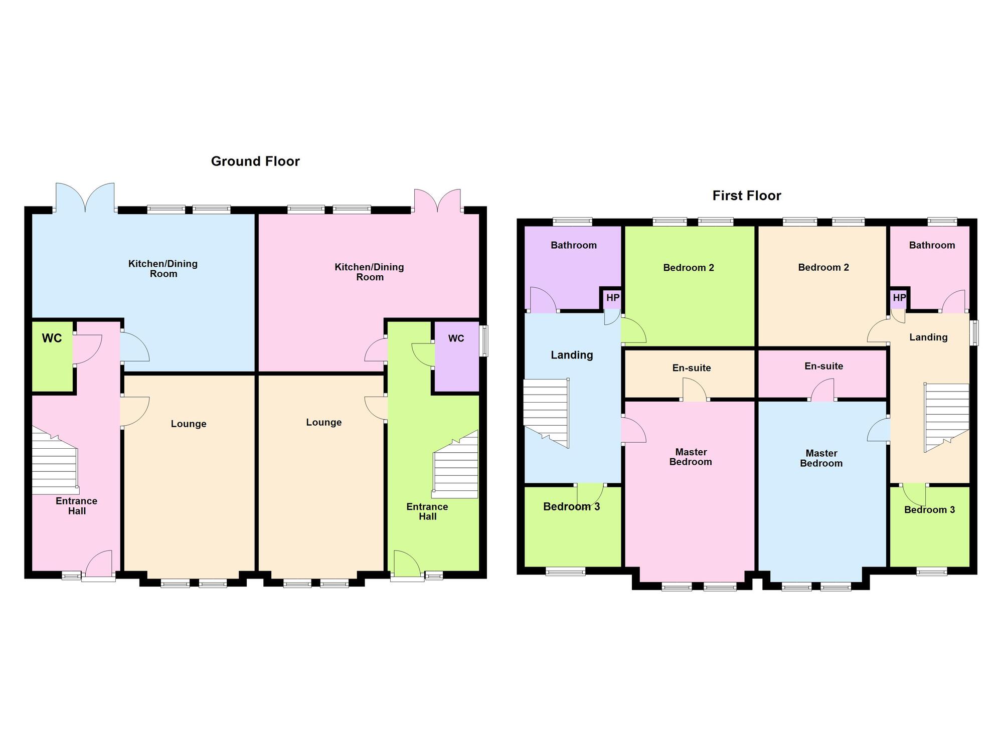 Floorplan of 3 bedroom Semi Detached House for sale, Site 36 Leafield, Island Road, Ballycarry, County Antrim, BT38