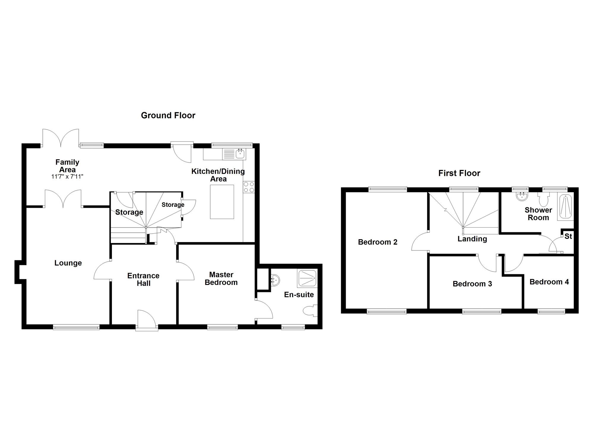 Floorplan of 4 bedroom Detached House for sale, Larne Road, Carrickfergus, County Antrim, BT38
