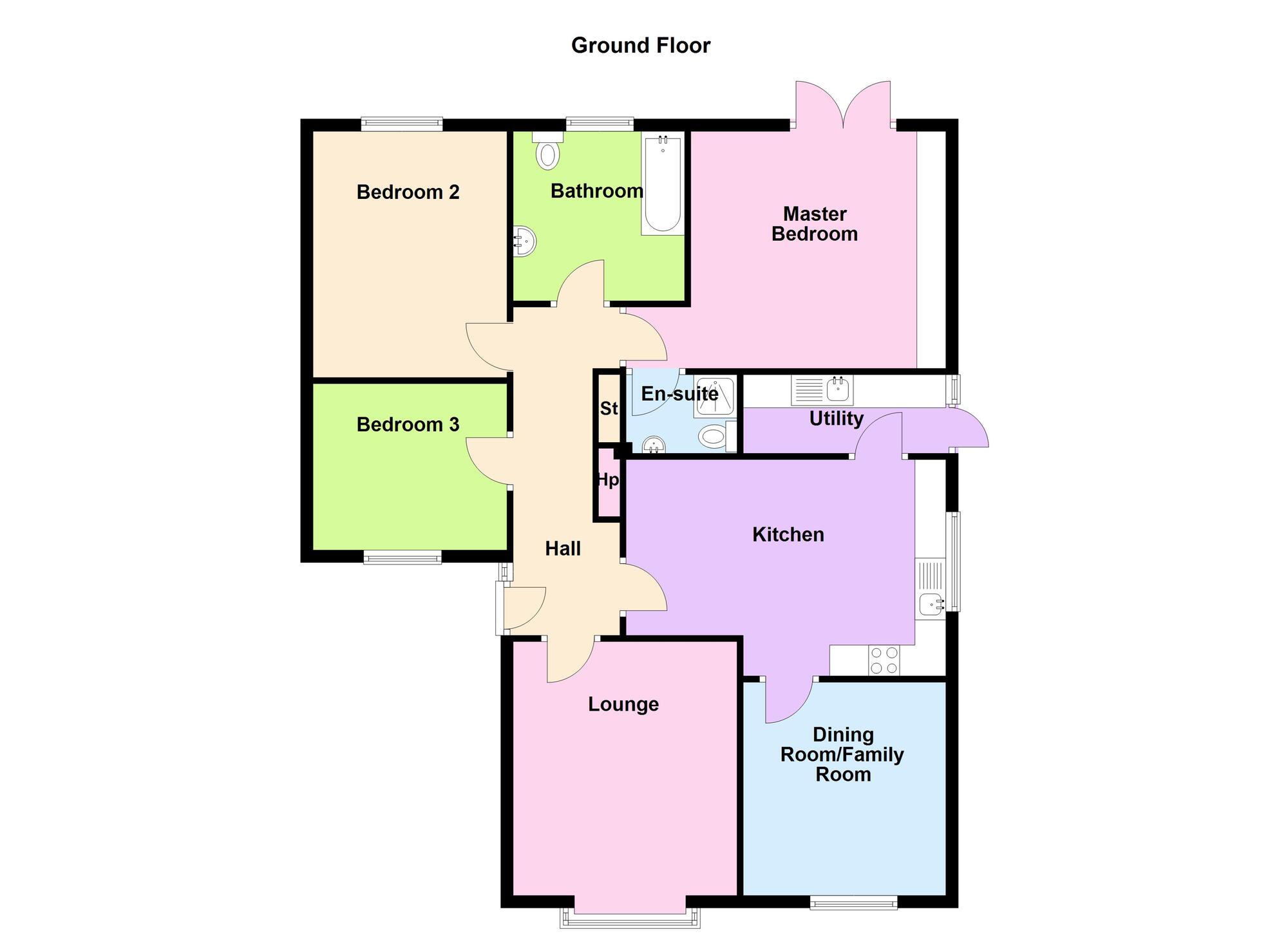 Floorplan of 3 bedroom Detached Bungalow for sale, Farm Lodge Walk, Greenisland, County Antrim, BT38