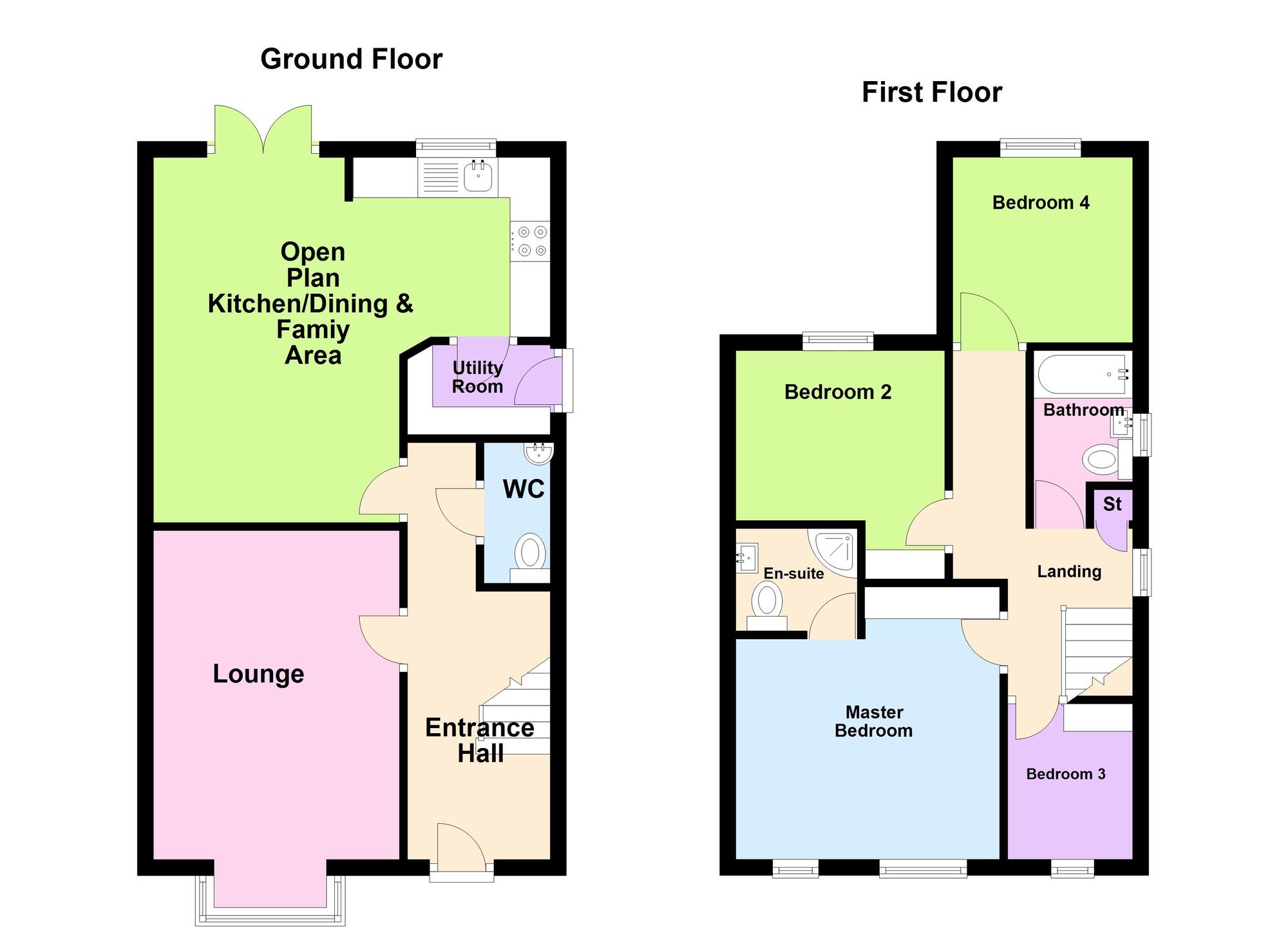 Floorplan of 3 bedroom Semi Detached House for sale, Highgrove Road, Carrickfergus, County Antrim, BT38