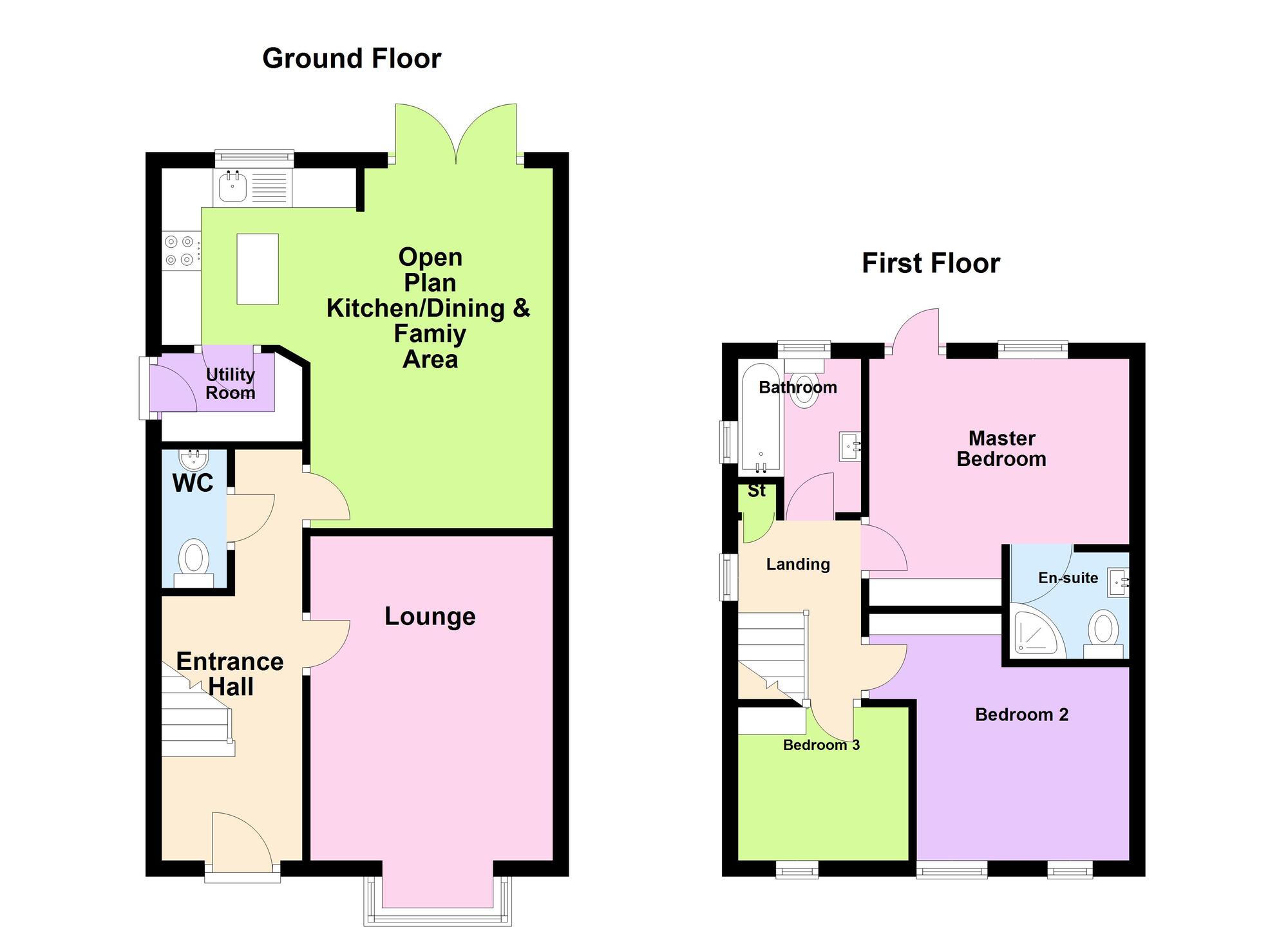 Floorplan of 3 bedroom Semi Detached House for sale, Highgrove Road, Carrickfergus, County Antrim, BT38