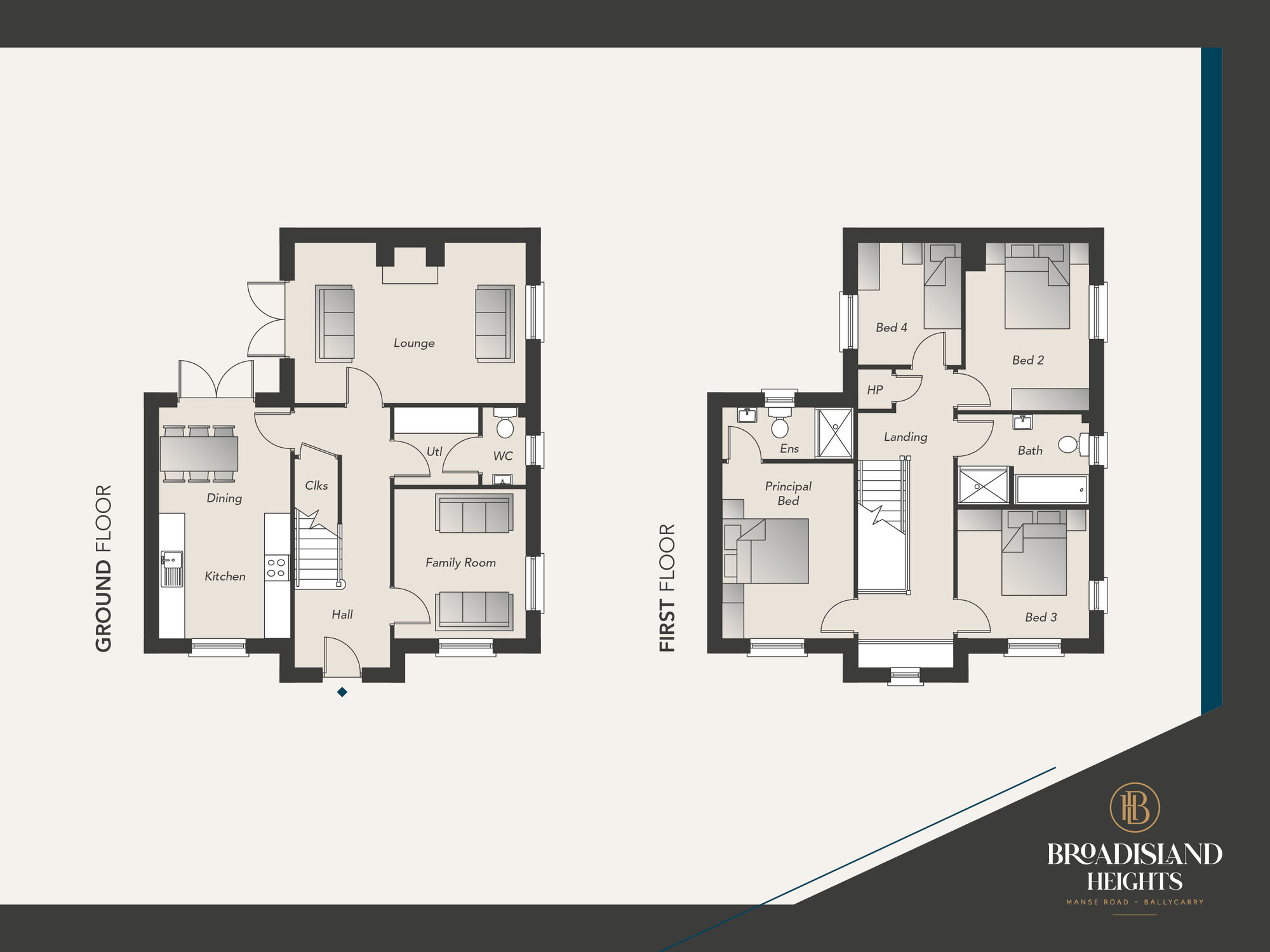 Floorplan of 4 bedroom Detached House for sale, Broadisland Heights, Ballycarry, Carrickfergus, BT38
