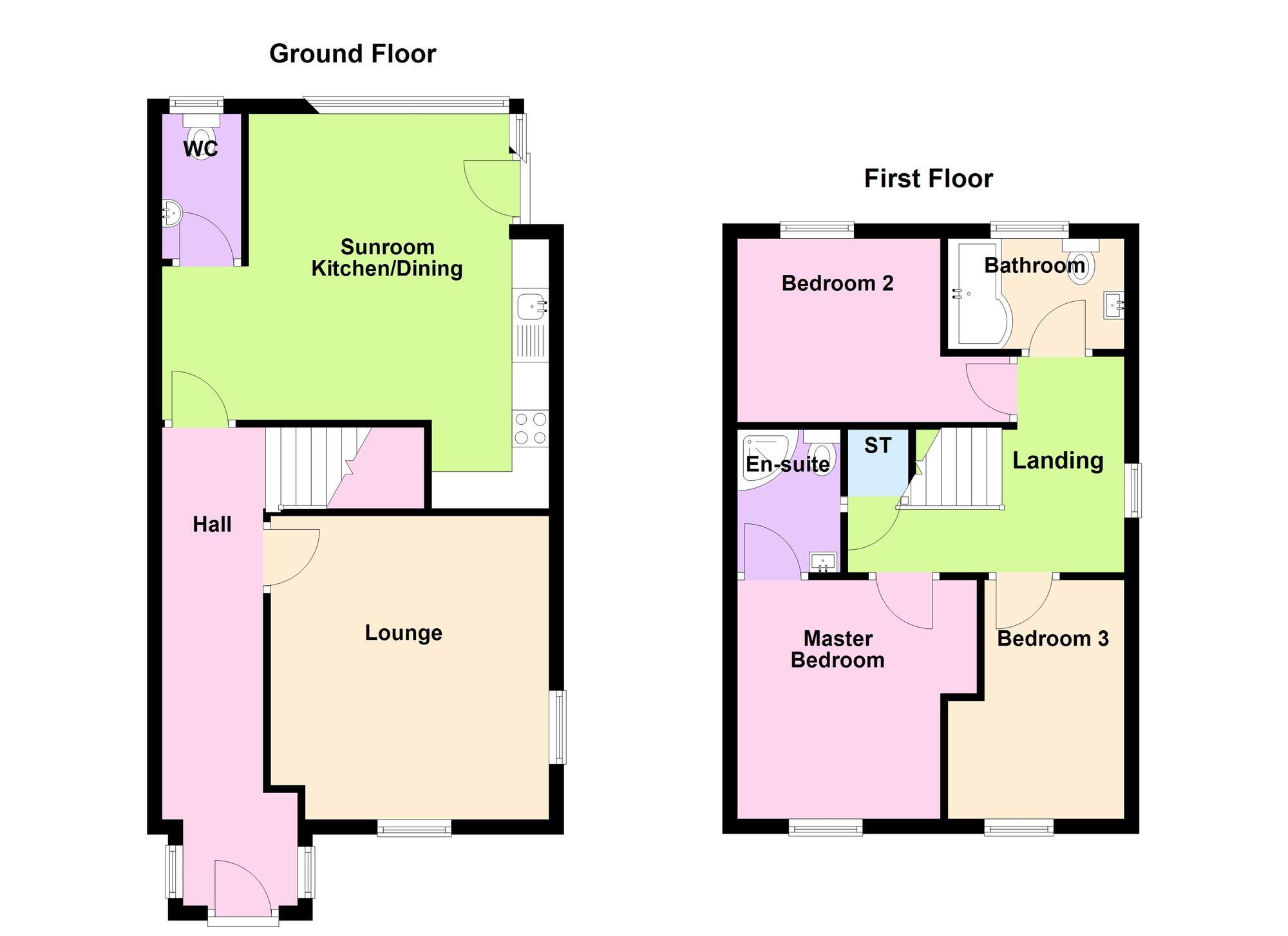 Floorplan of 3 bedroom Semi Detached House for sale, Bashford Park Avenue, Carrickfergus, County Antrim, BT38