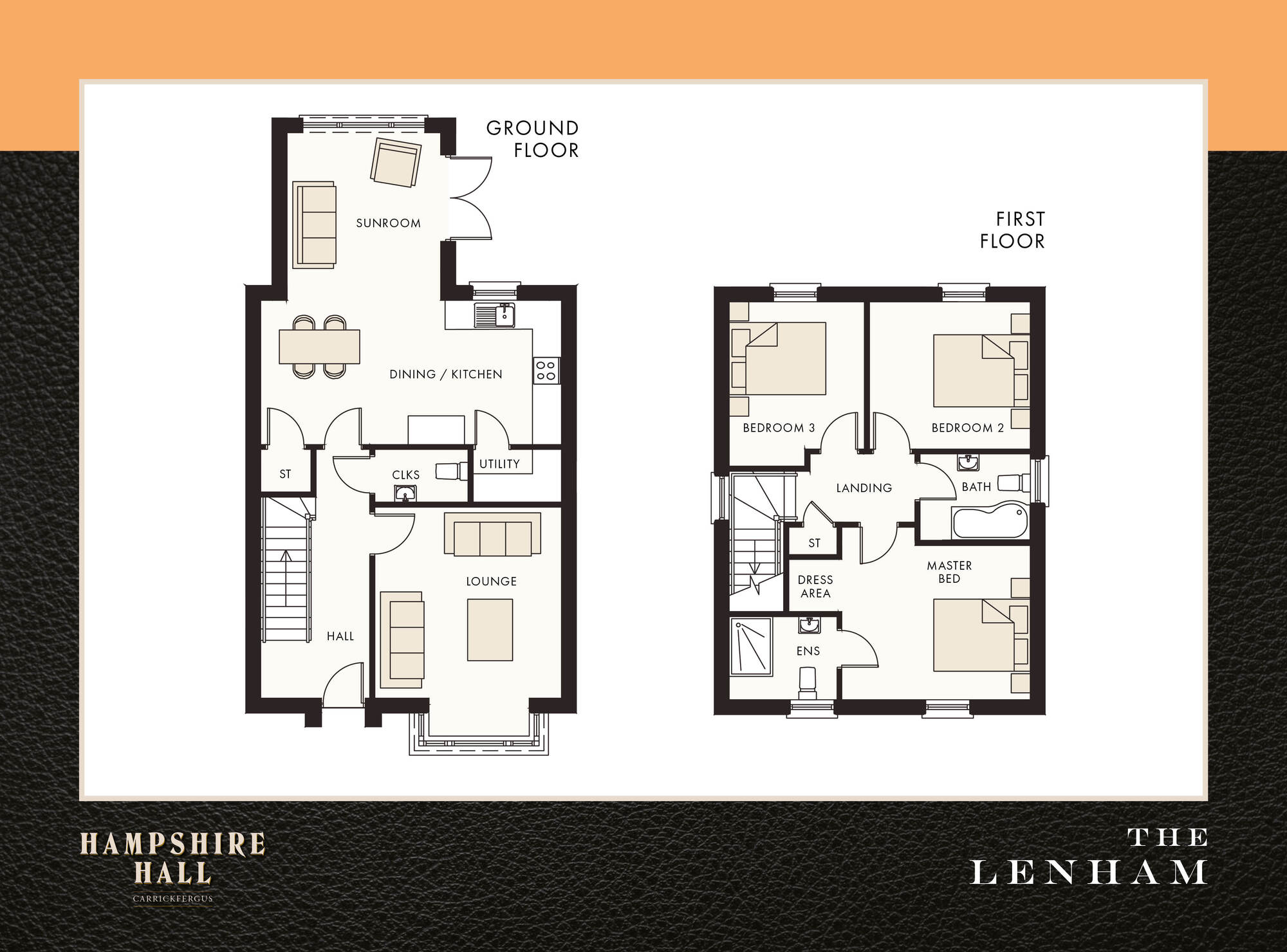 Floorplan of 3 bedroom Detached House for sale, Hampshire Hall, Carrickfergus, County Antrim, BT38