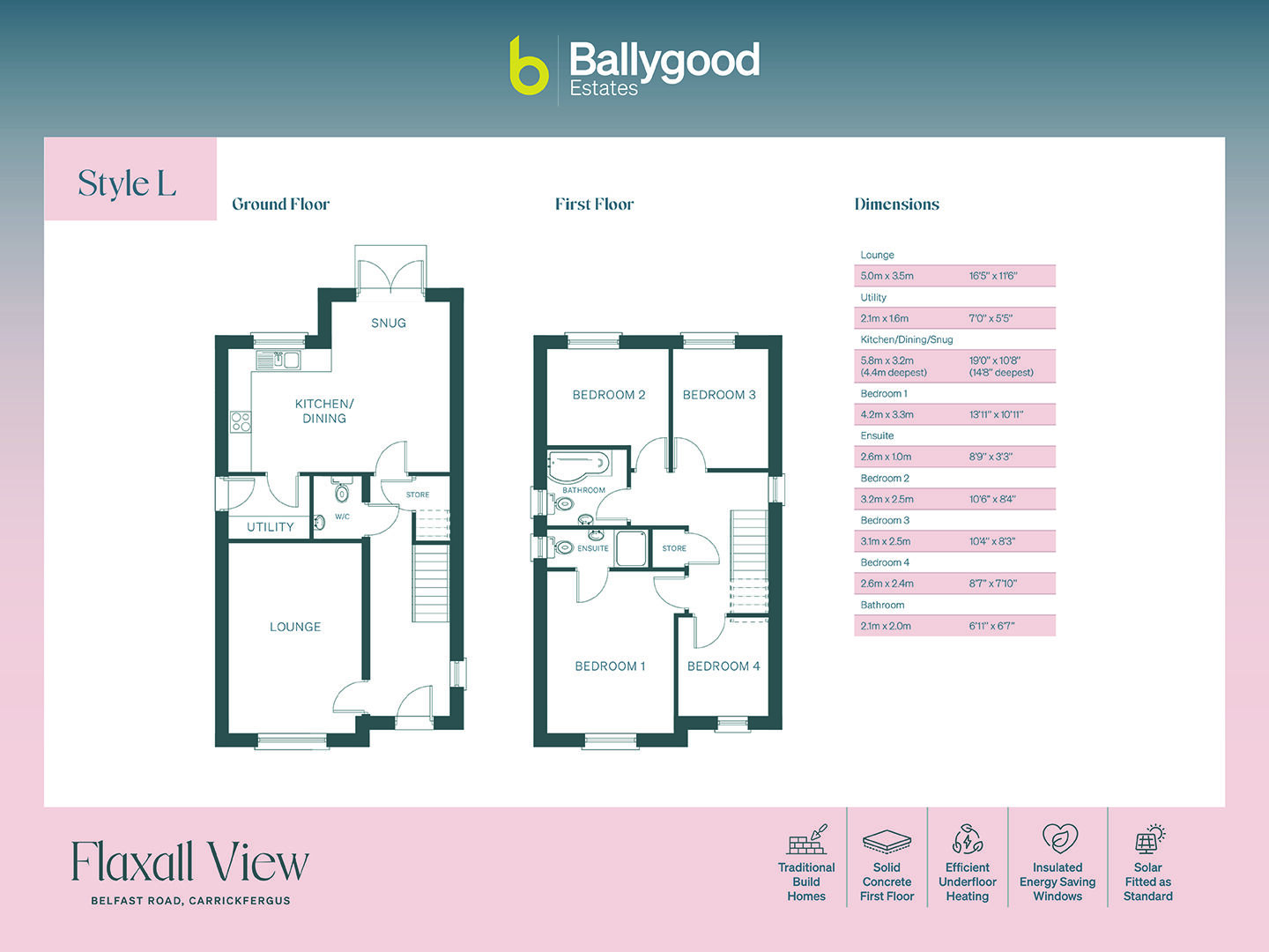Floorplan of 3 bedroom Detached House for sale, Belfast Road, Carrickfergus, County Antrim, BT38