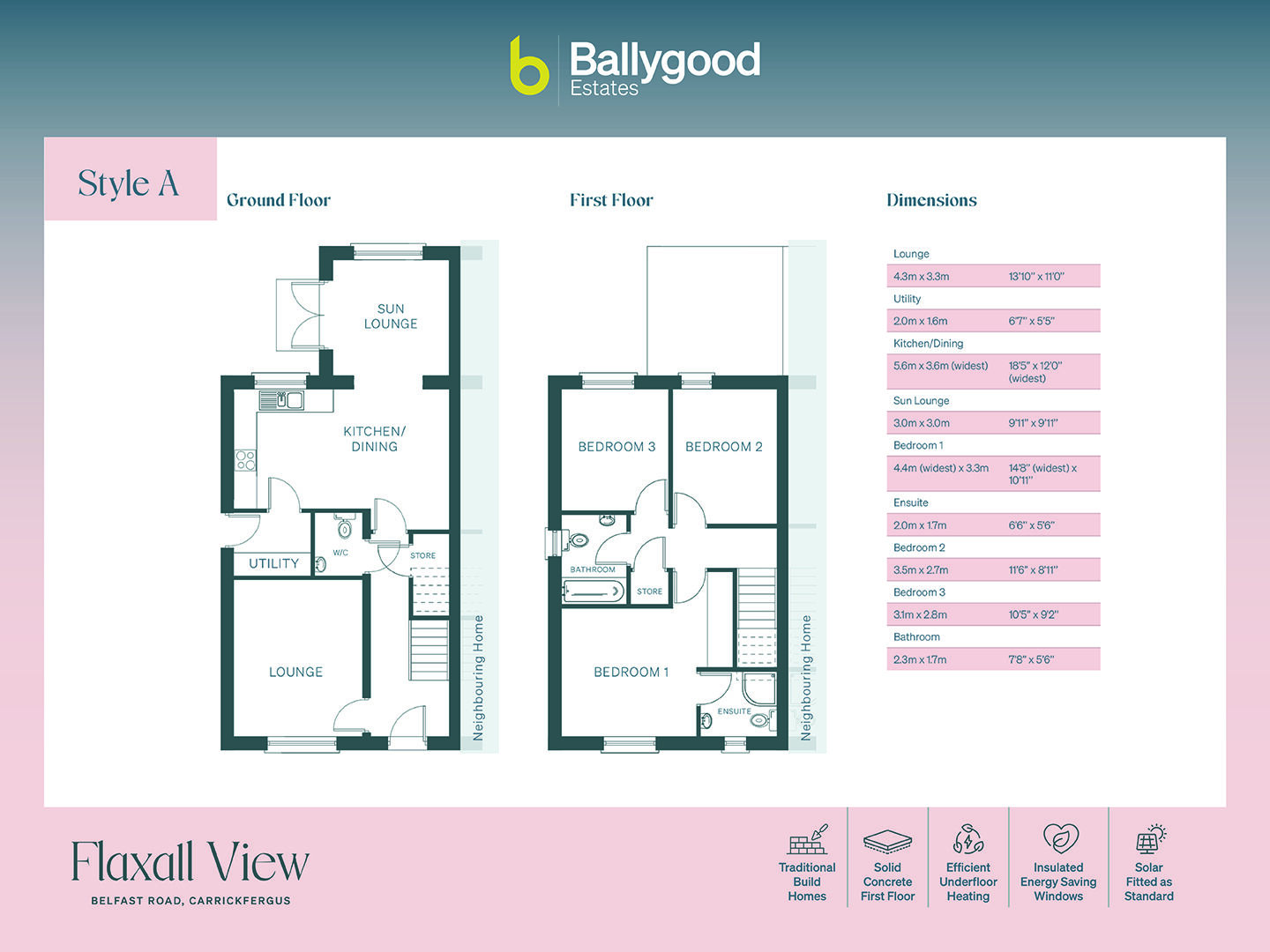 Floorplan of 3 bedroom Semi Detached House for sale, Belfast Road, Carrickfergus, County Antrim, BT38