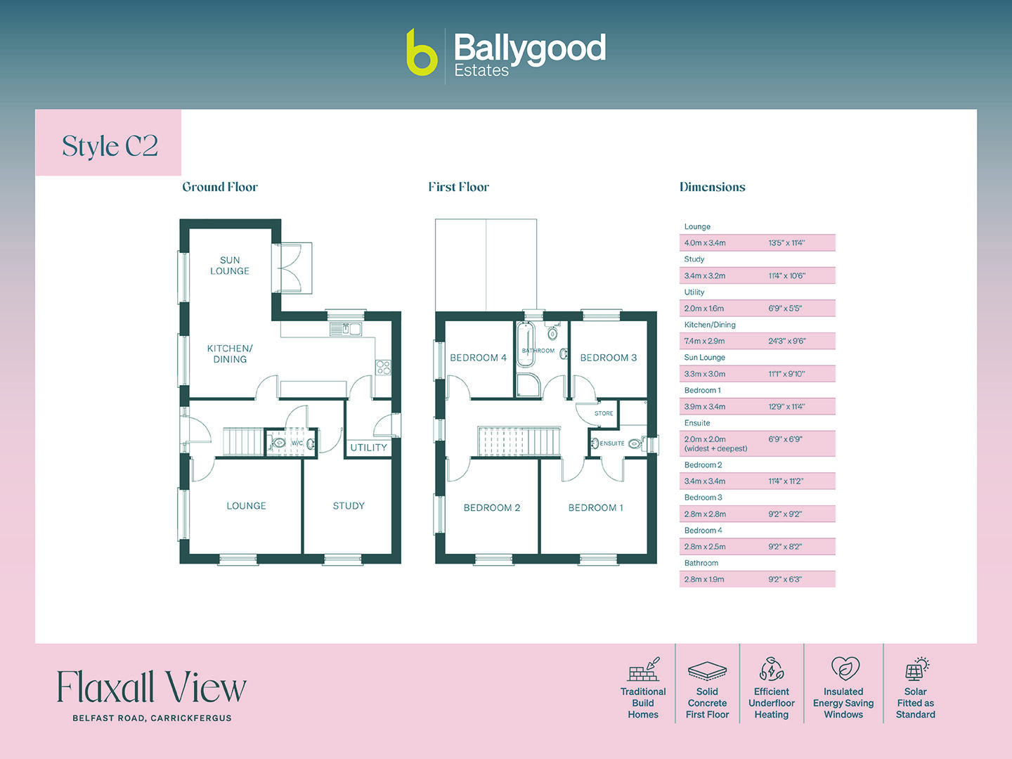 Floorplan of 4 bedroom Detached House for sale, Belfast Road, Carrickfergus, County Antrim, BT38