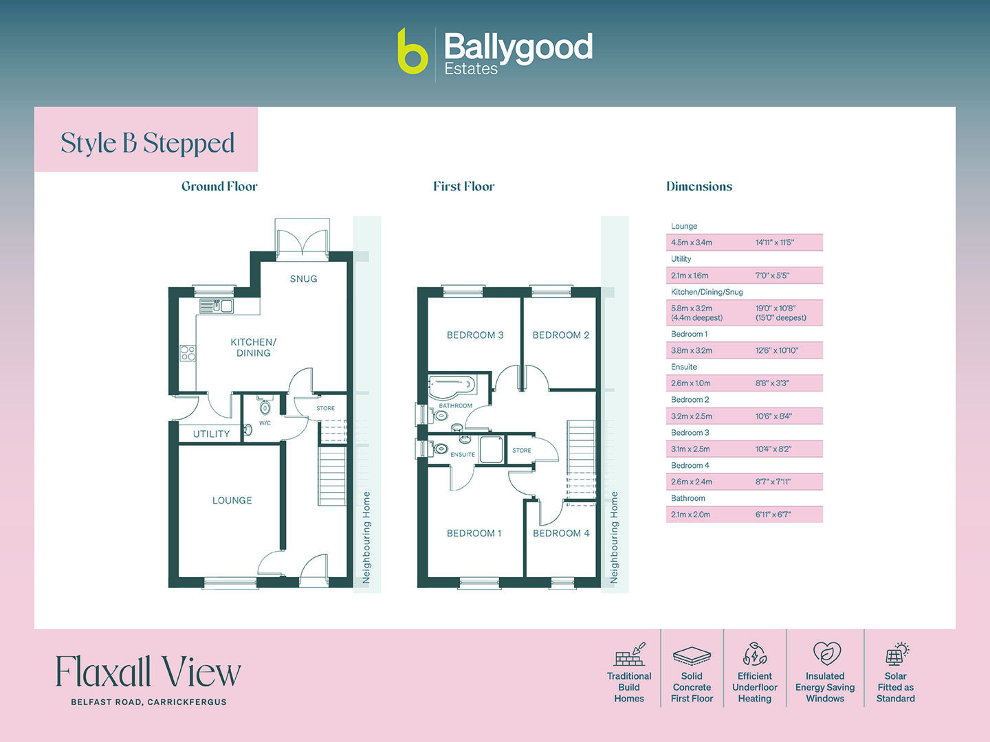 Floorplan of 4 bedroom Semi Detached House for sale, Belfast Road, Carrickfergus, County Antrim, BT38