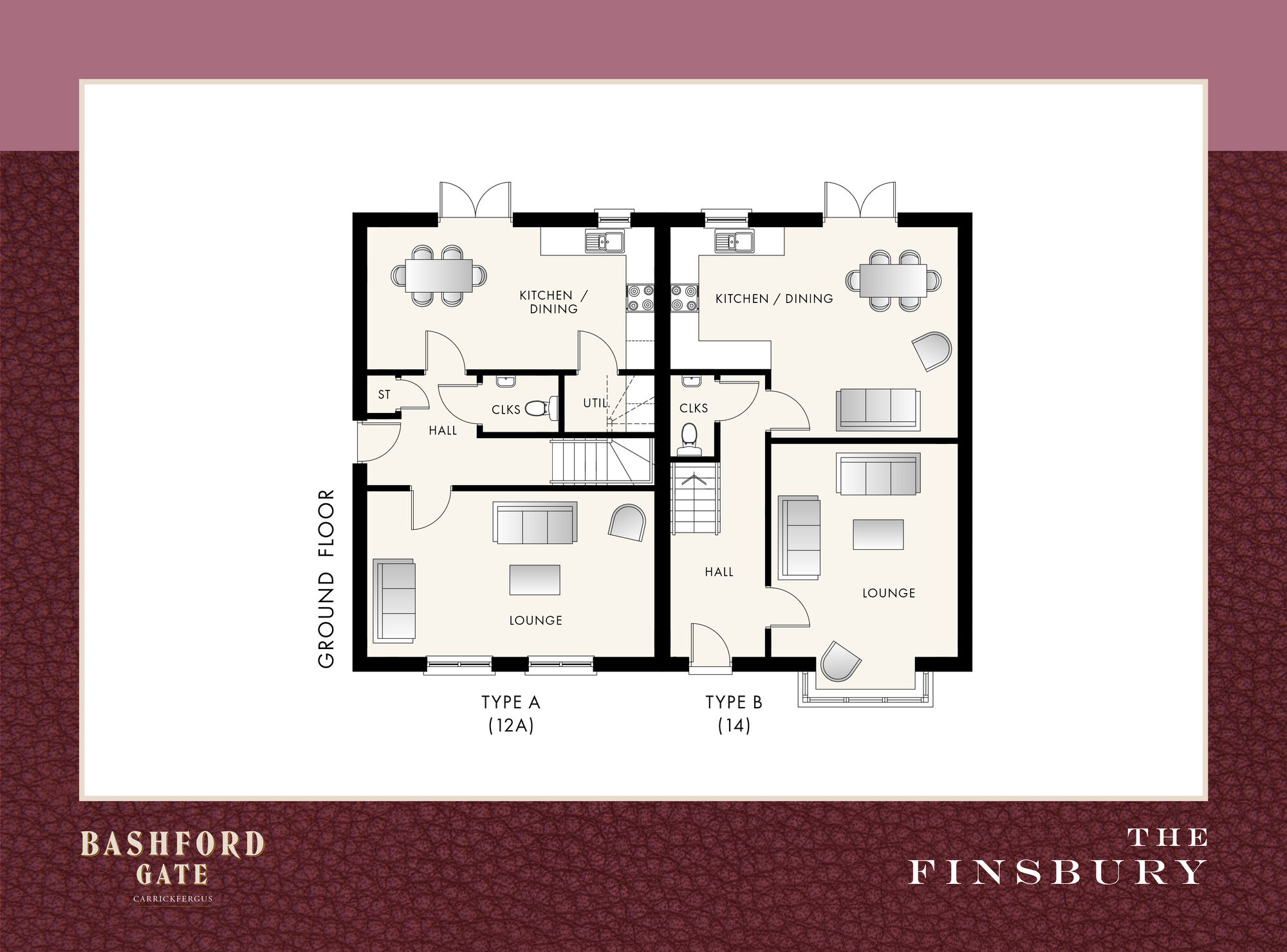 Floorplan of 3 bedroom Semi Detached House for sale, Bashford Gate, Carrickfergus, BT38