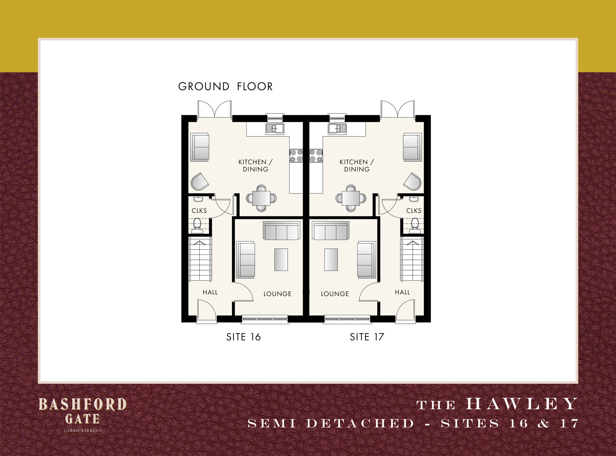 Floorplan of 3 bedroom Semi Detached House for sale, Bashford Gate, Carrickfergus, BT38