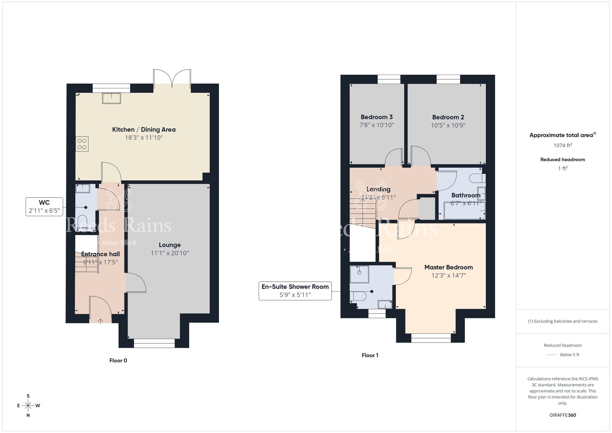 Floorplan of 3 bedroom Mid Terrace House for sale, Barn Mills, Carrickfergus, County Antrim, BT38