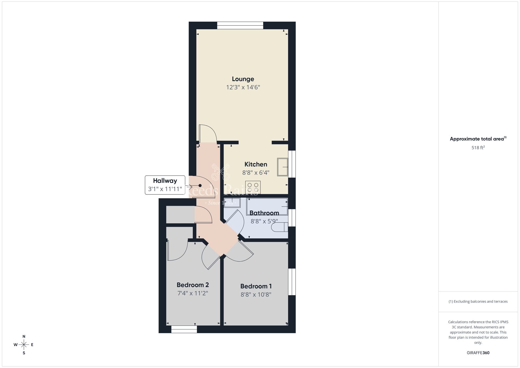 Floorplan of 2 bedroom Flat for sale, Taylors Avenue, Carrickfergus, County Antrim, BT38