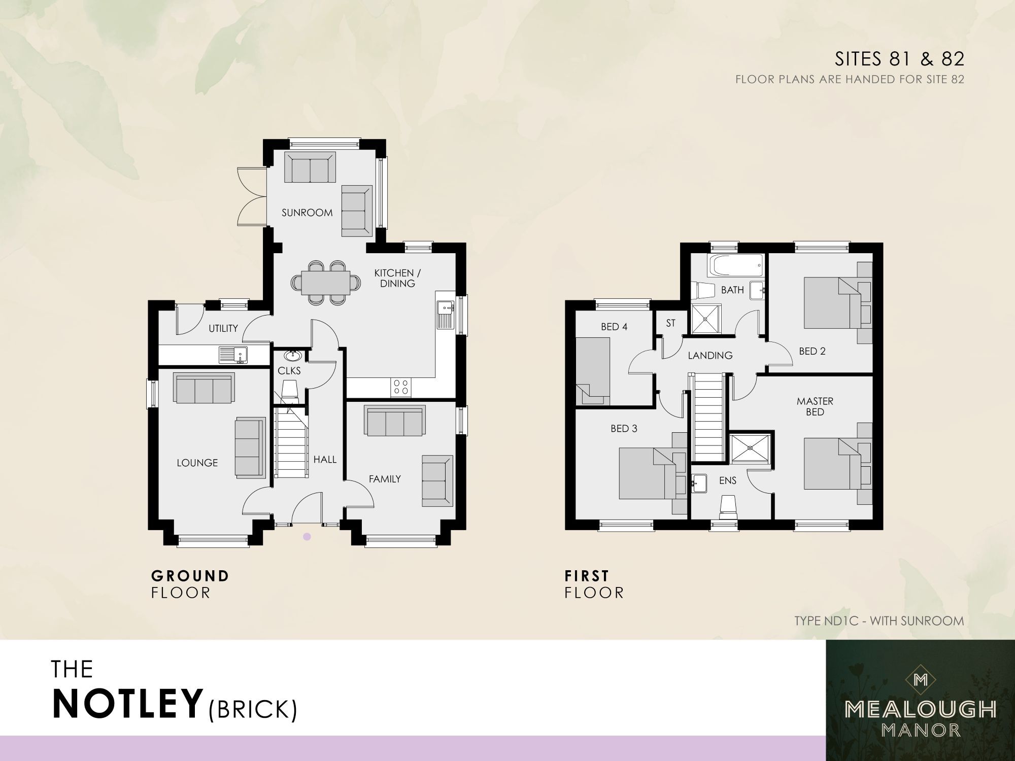 Floorplan of 4 bedroom Detached House for sale, Mealough Manor, Carryduff, County Down, BT8