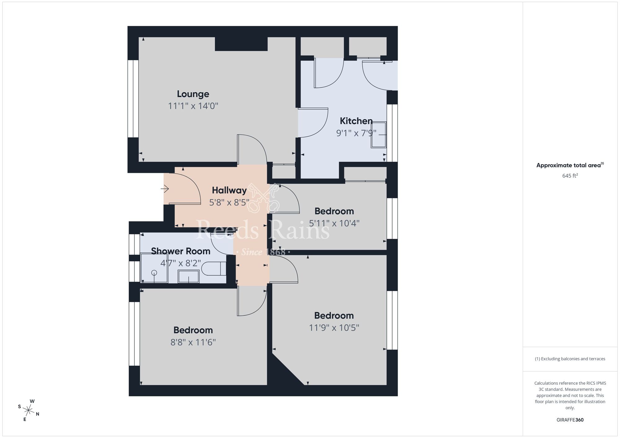 Floorplan of 3 bedroom Mid Terrace Bungalow for sale, Glenkeen Avenue, Greenisland, County Antrim, BT38