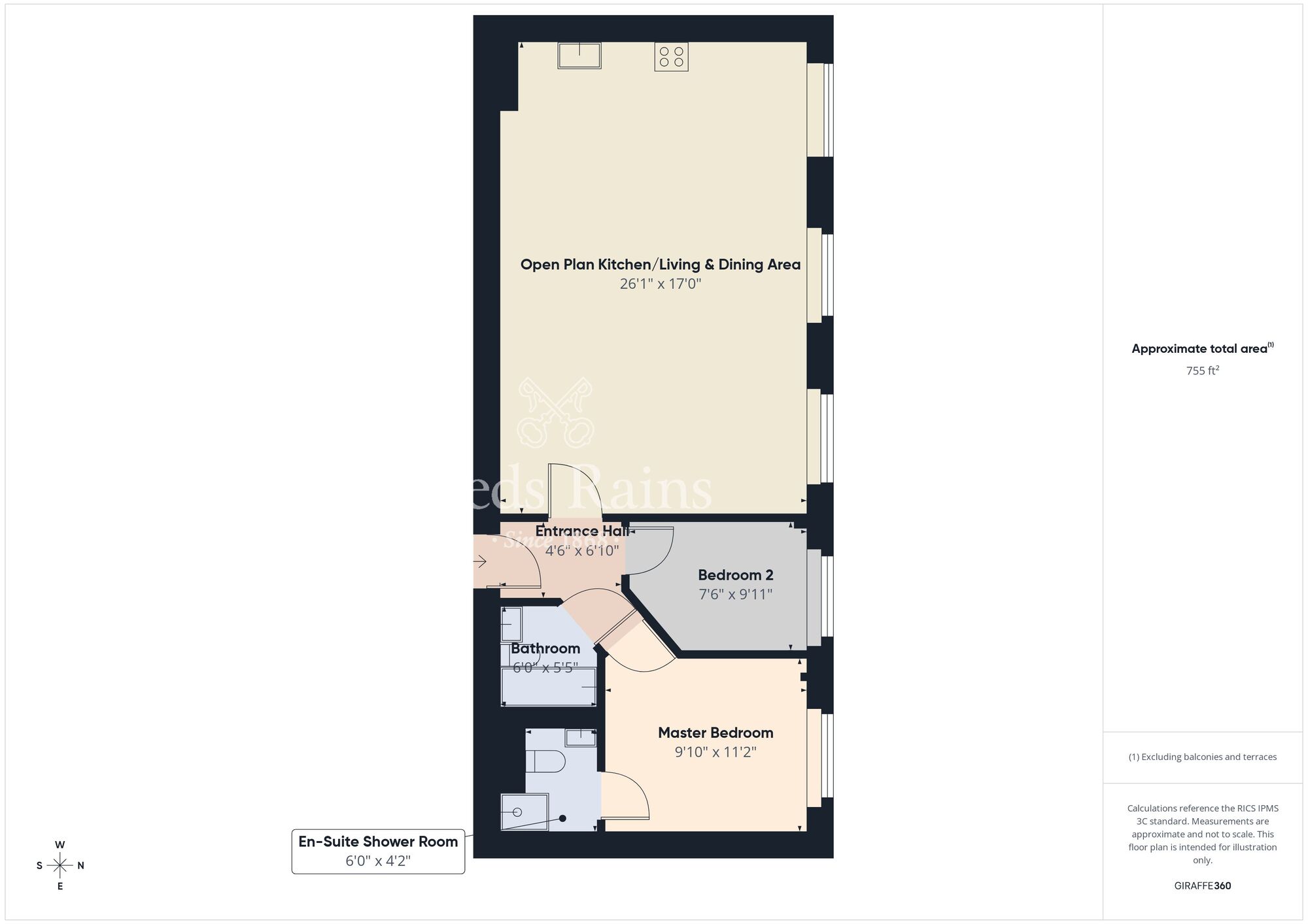 Floorplan of 2 bedroom Flat for sale, Barn Mills, Carrickfergus, County Antrim, BT38