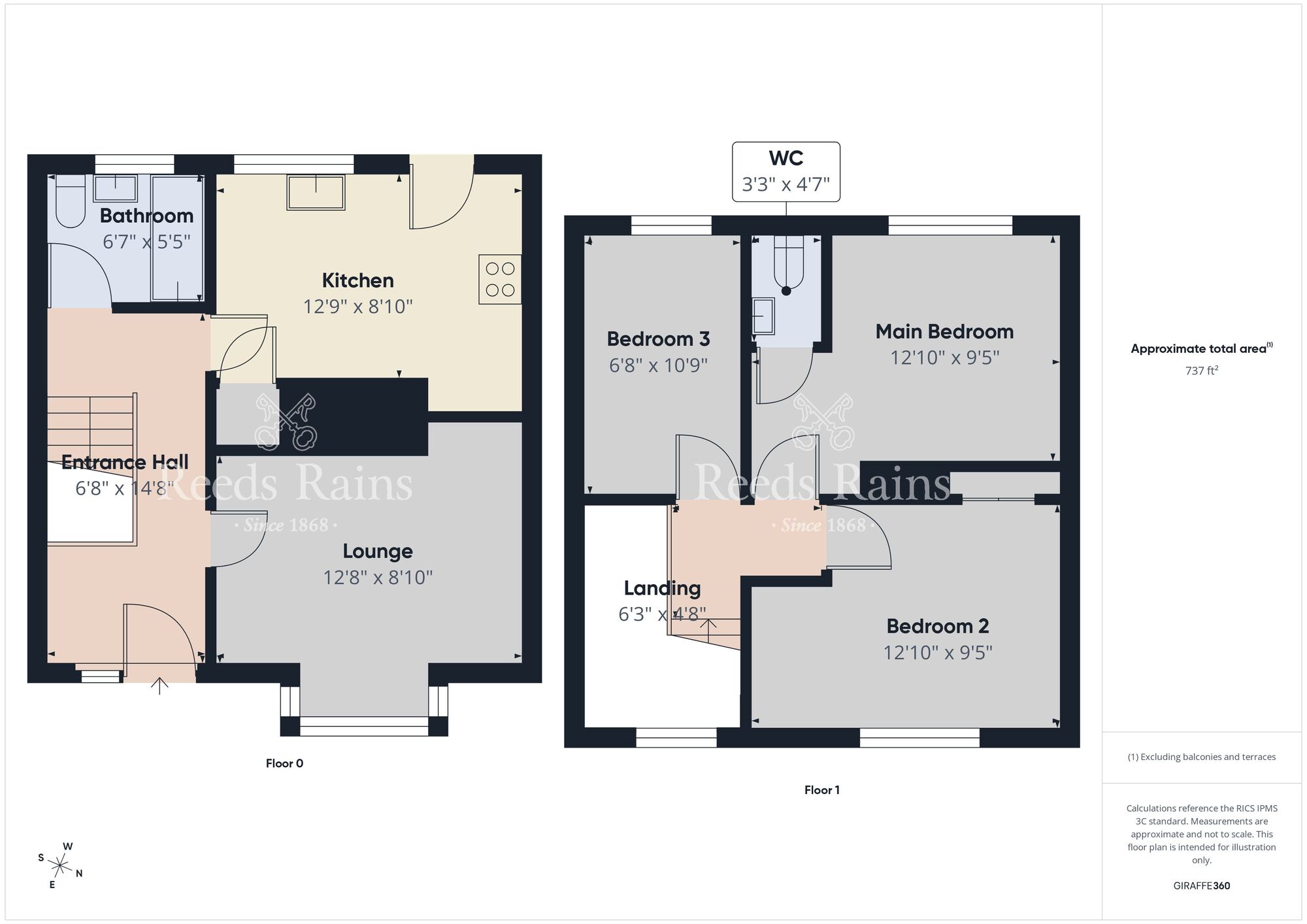 Floorplan of 3 bedroom Mid Terrace House for sale, Windsor Avenue, Whitehead, County Antrim, BT38