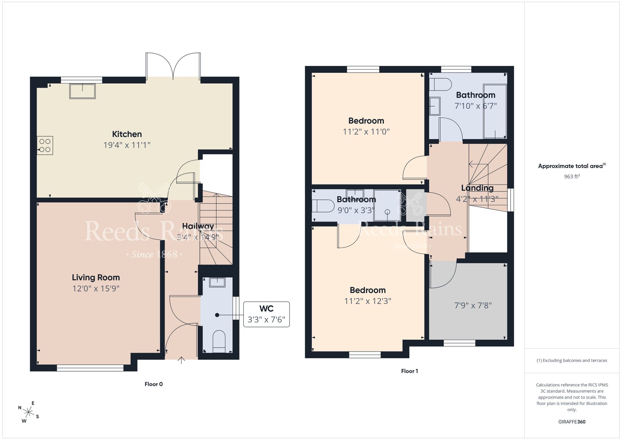Floorplan of 3 bedroom Semi Detached House for sale, Ashbourne Manor, Carrickfergus, County Antrim, BT38