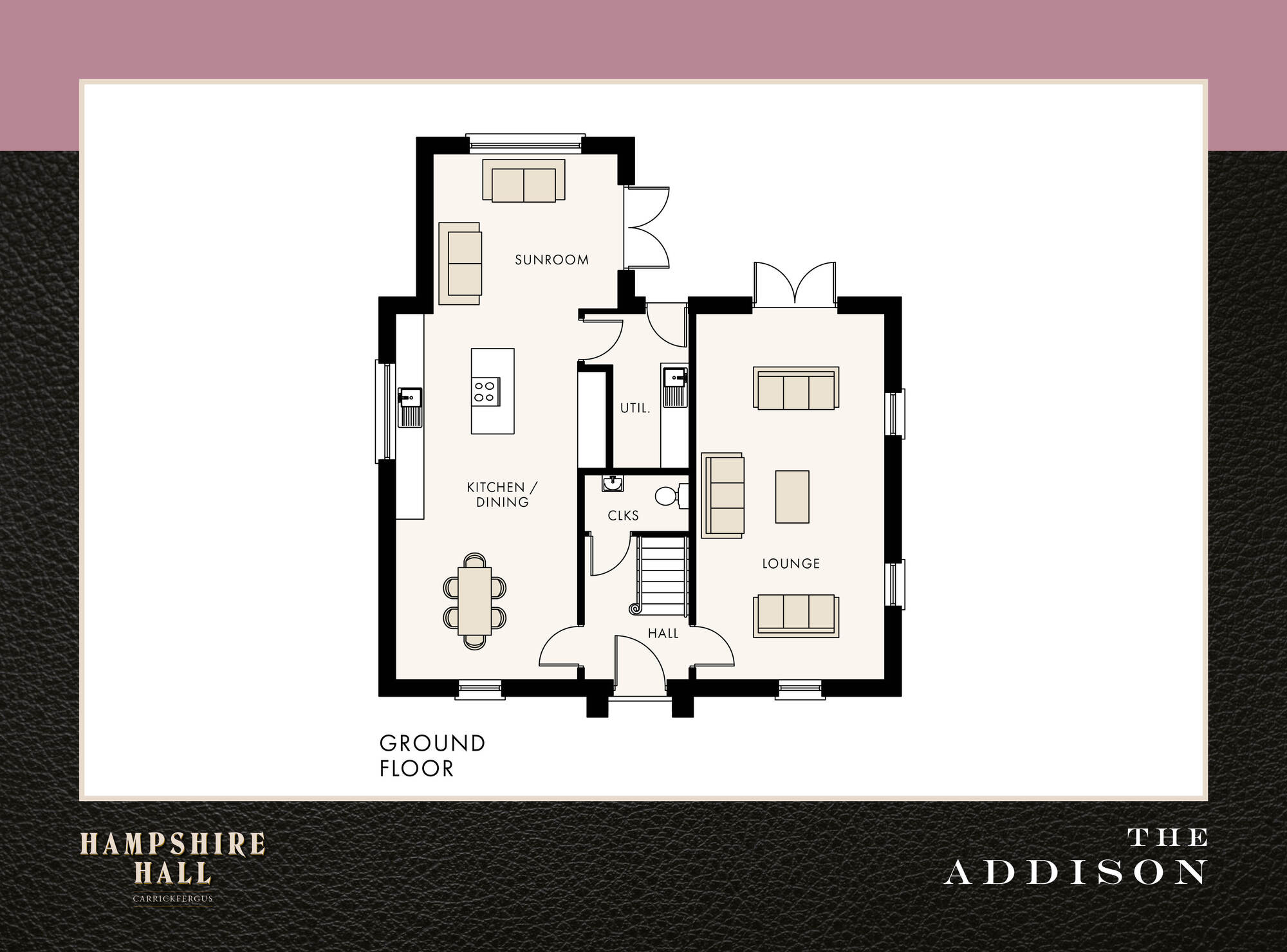 Floorplan of 4 bedroom Detached House for sale, Hampshire Hall, Carrickfergus, County Antrim, BT38