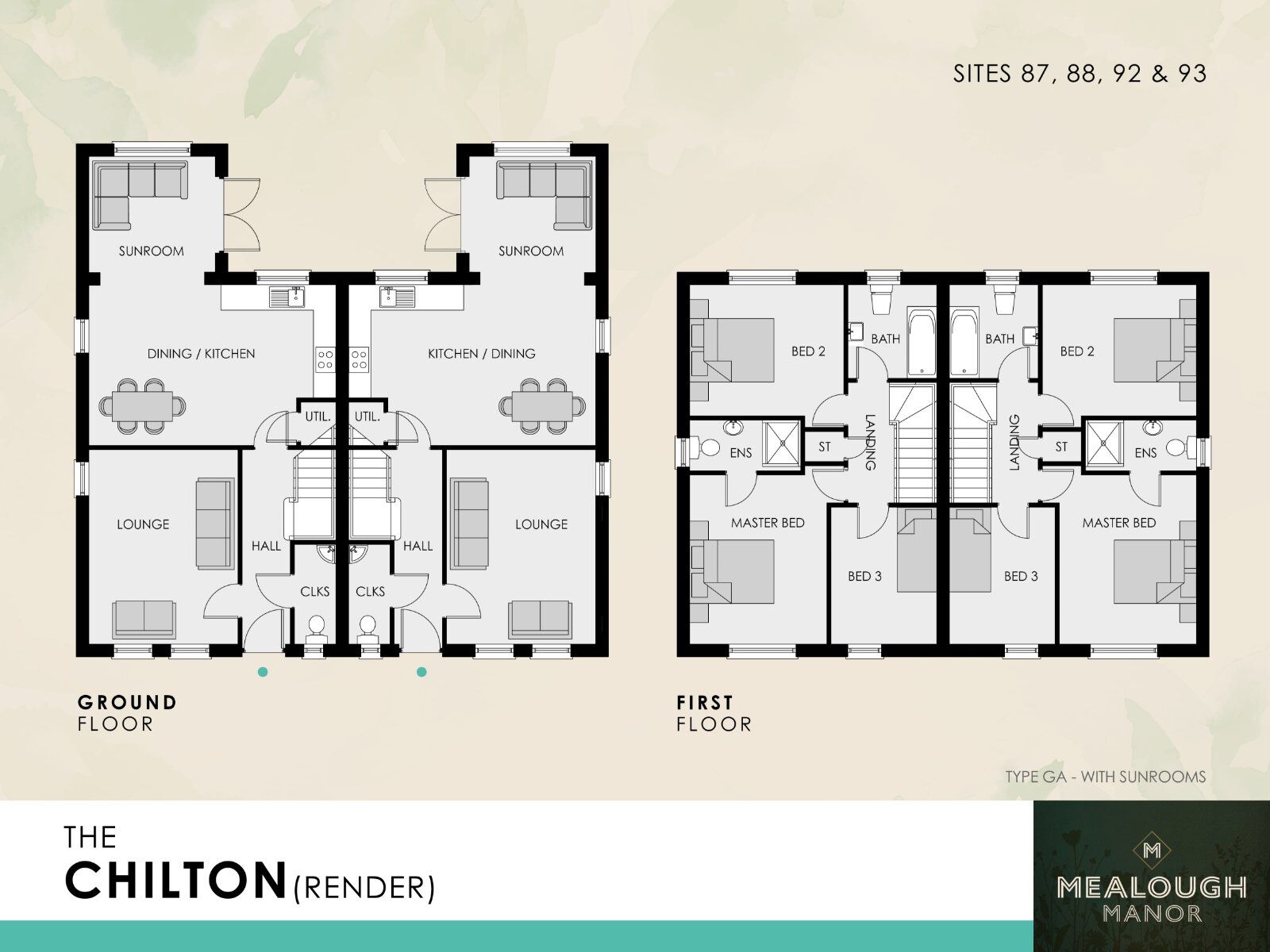 Floorplan of 3 bedroom Semi Detached House for sale, Mealough Manor, Carryduff, County Down, BT8