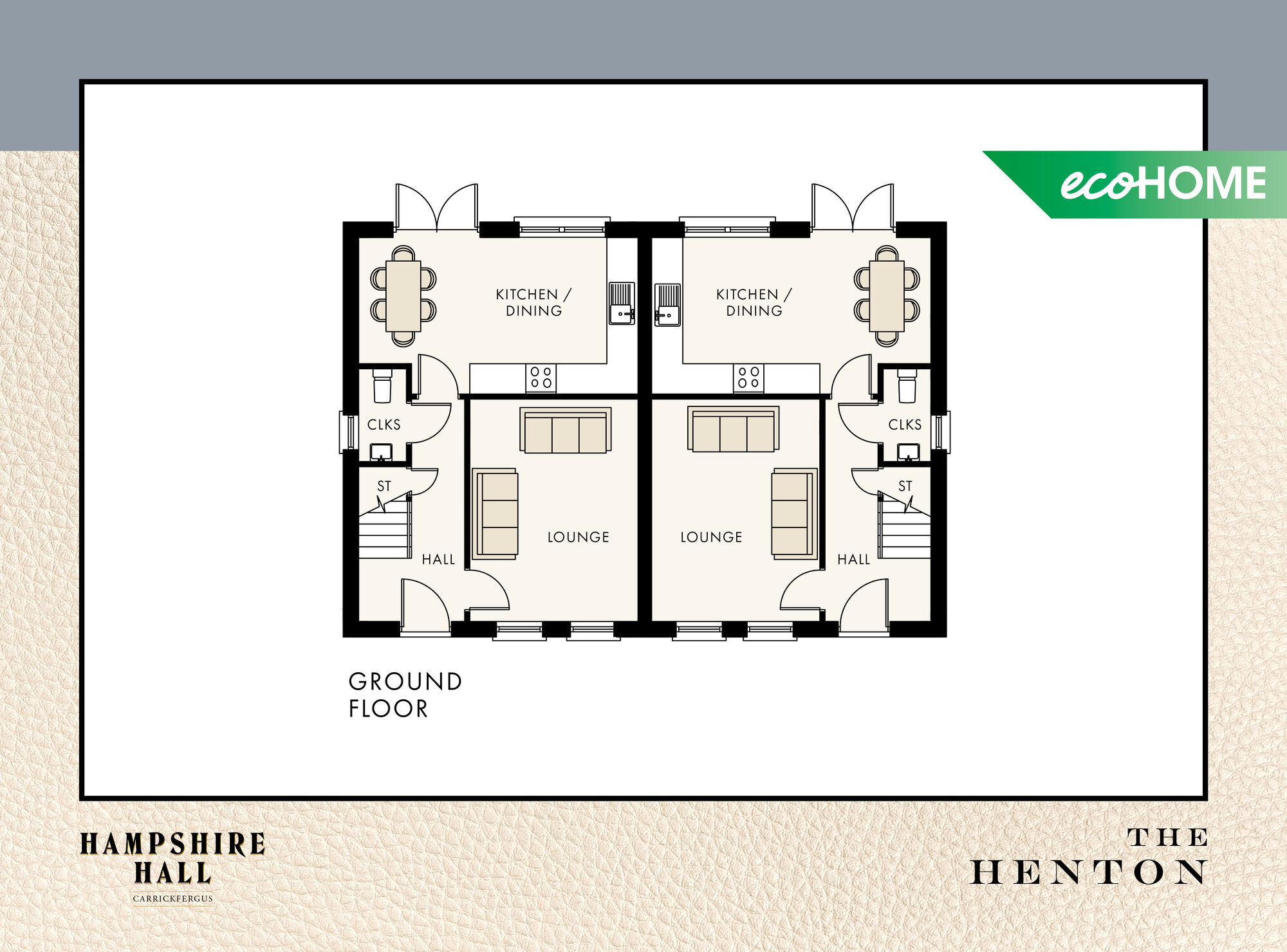 Floorplan of 3 bedroom Semi Detached House for sale, Hampshire Hall, Carrickfergus, County Antrim, BT38