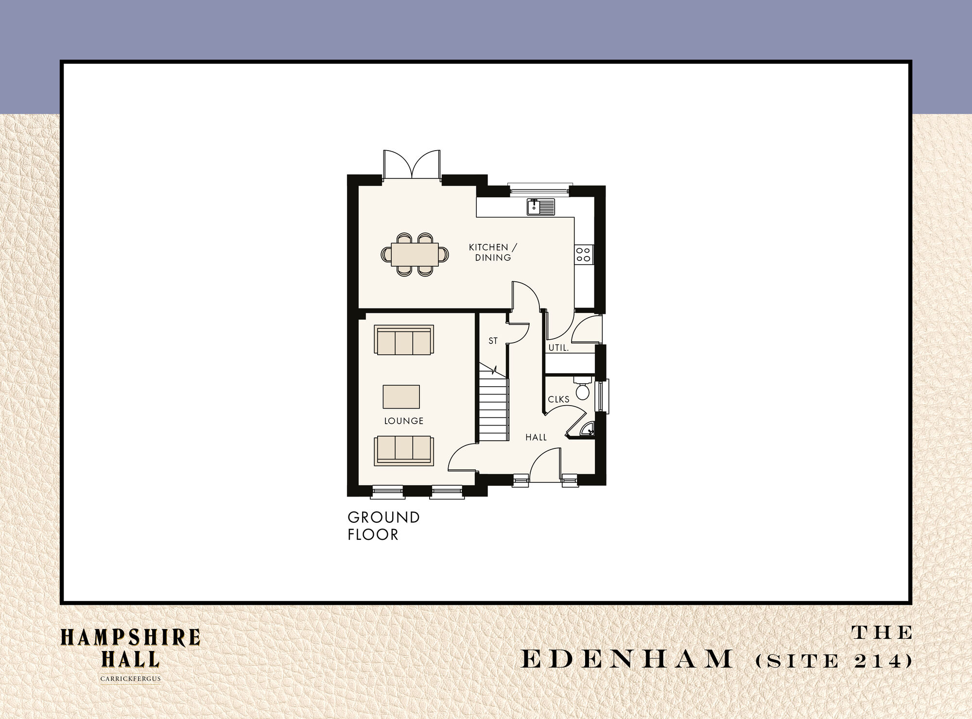 Floorplan of 4 bedroom Detached House for sale, Hampshire Hall, Carrickfergus, County Antrim, BT38