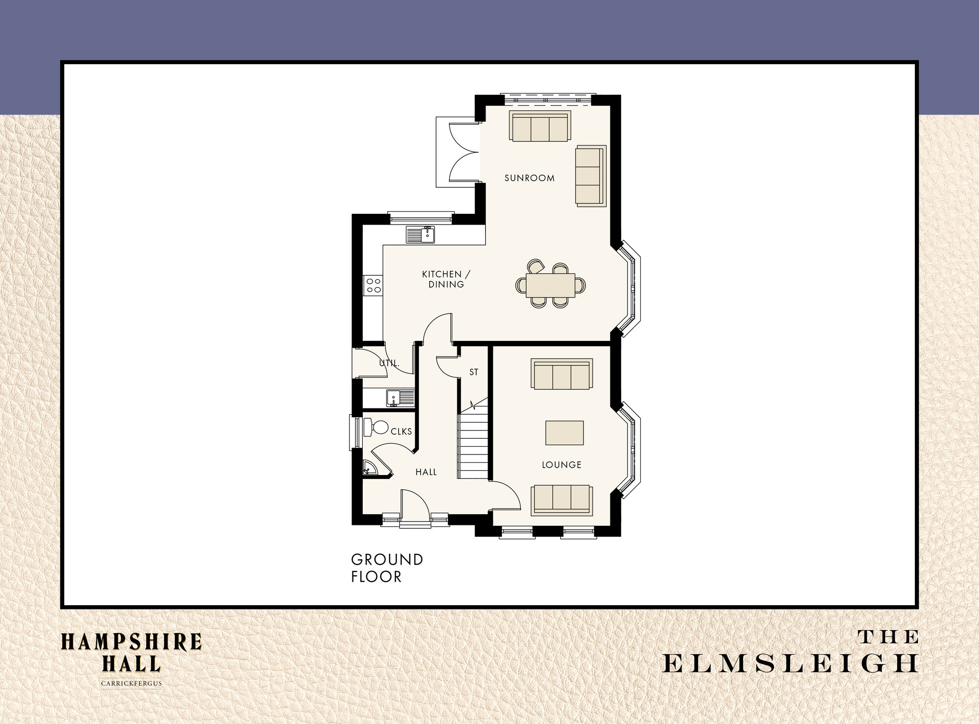 Floorplan of 4 bedroom Detached House for sale, Hampshire Hall, Carrickfergus, County Antrim, BT38