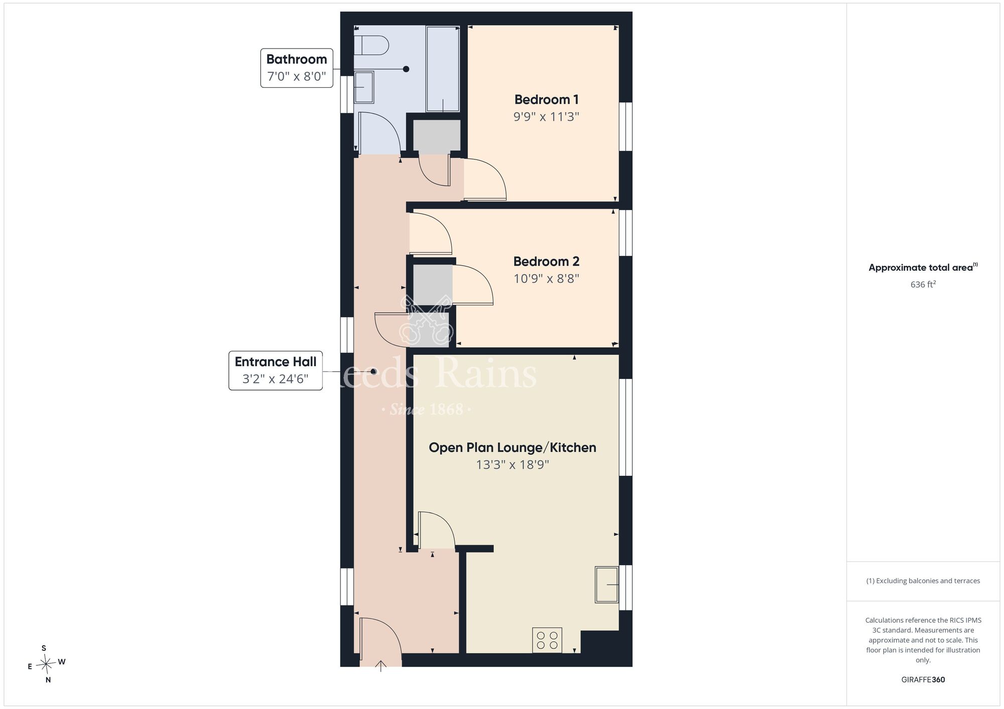 Floorplan of 2 bedroom Flat for sale, St. Nicholas Court, Carrickfergus, County Antrim, BT38