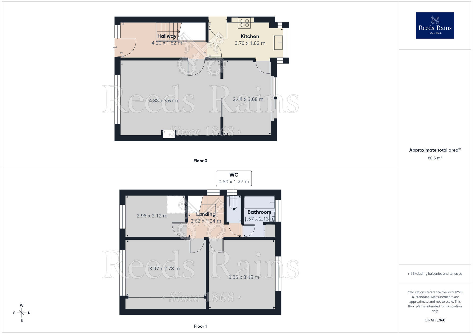 Floorplan of 3 bedroom Detached House for sale, Monckton Drive, Castleford, West Yorkshire, WF10
