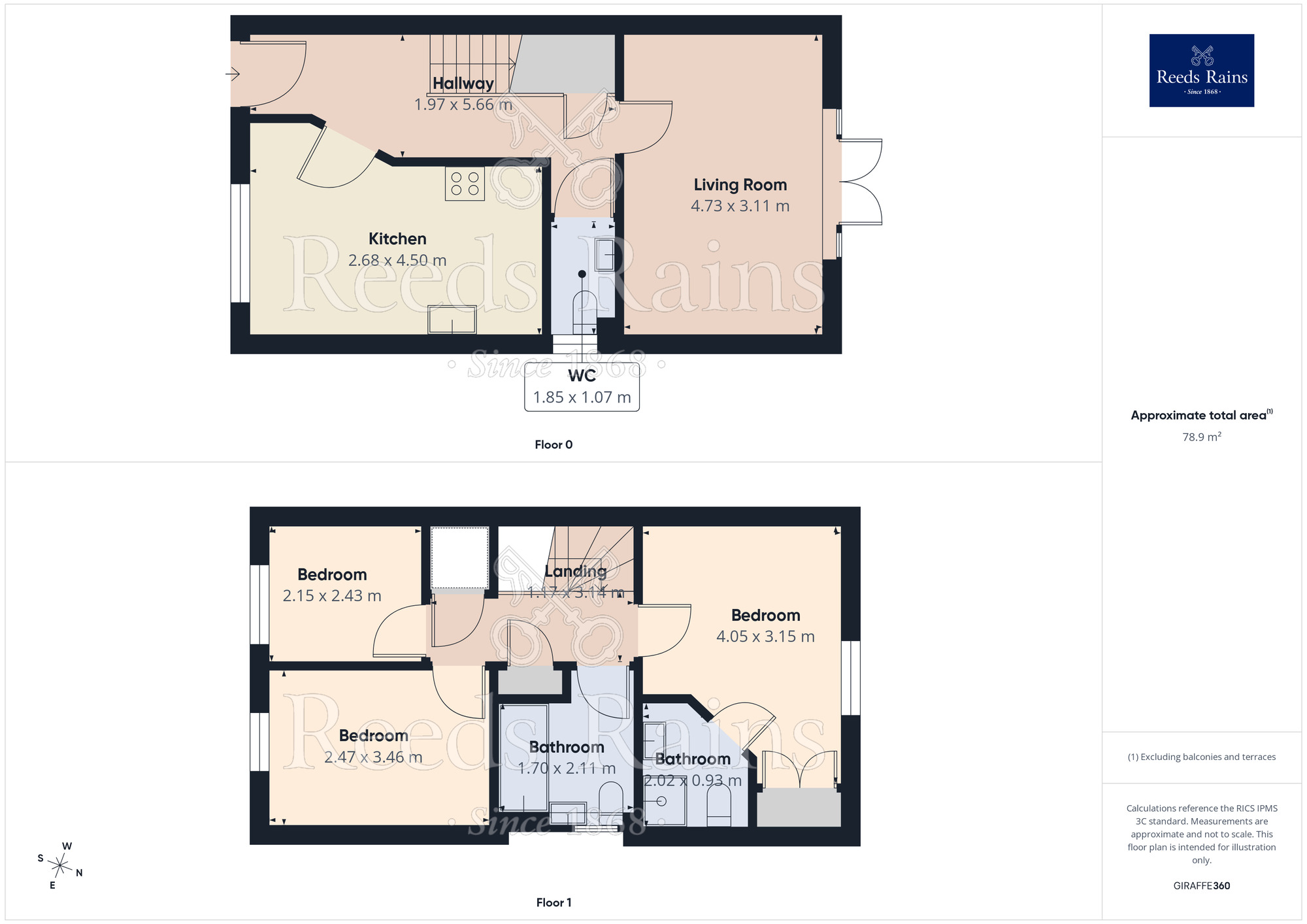 Floorplan of 3 bedroom Semi Detached House for sale, Swift Way, Castleford, West Yorkshire, WF10