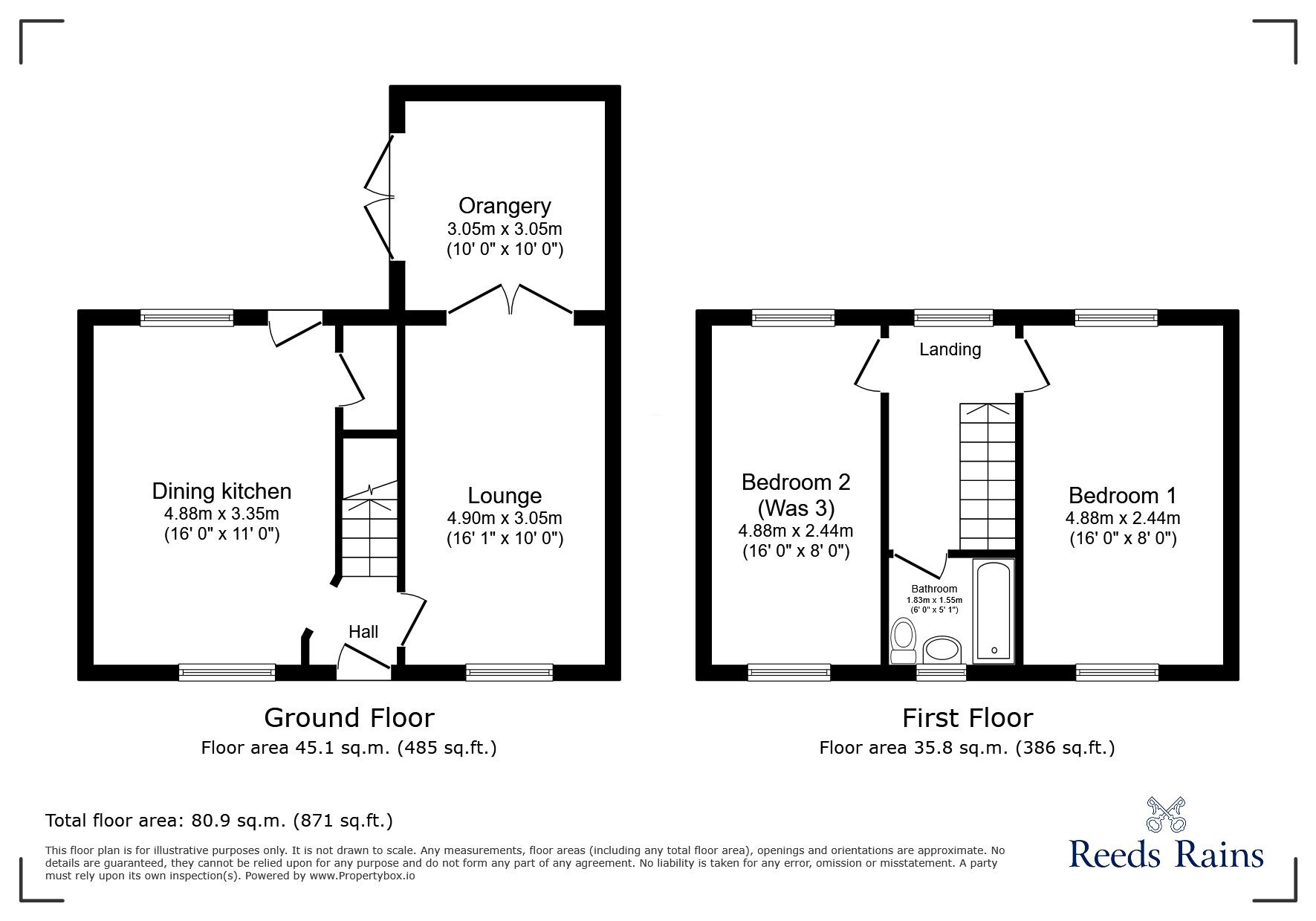 Floorplan of 3 bedroom Detached House for sale, Acacia Drive, Castleford, West Yorkshire, WF10