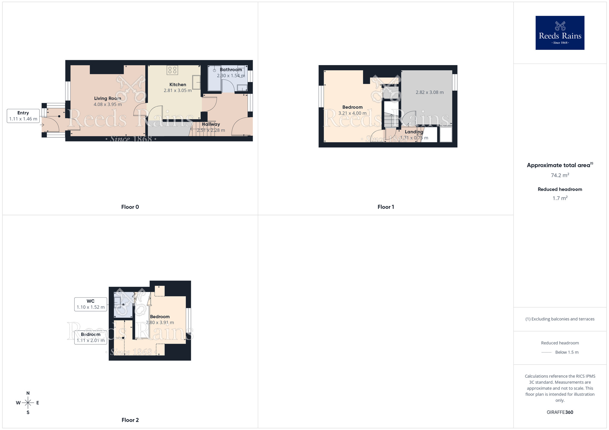 Floorplan of 3 bedroom Mid Terrace House for sale, Garden Street, Castleford, West Yorkshire, WF10