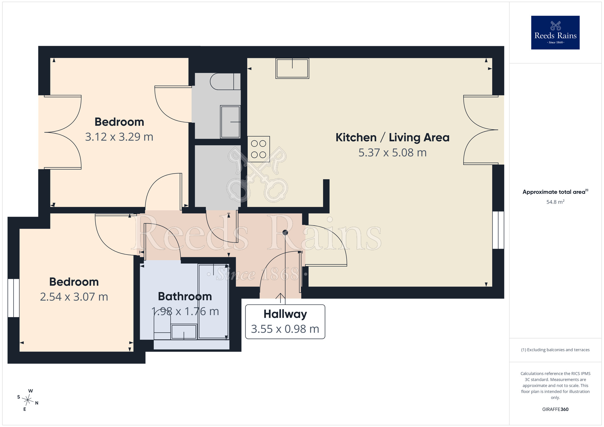 Floorplan of 2 bedroom Flat to rent, Lagentium Plaza, Castleford, West Yorkshire, WF10