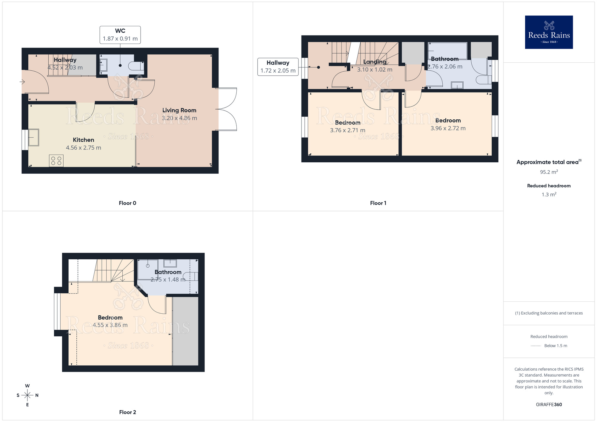 Floorplan of 3 bedroom Semi Detached House for sale, Hazelmount Way, Castleford, West Yorkshire, WF10