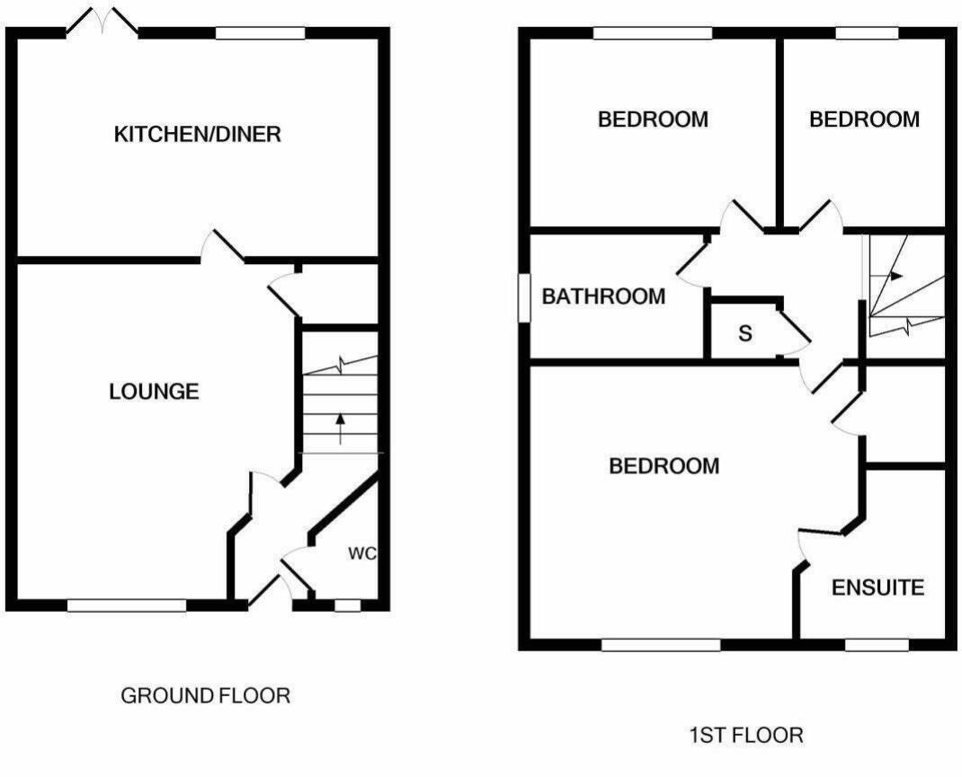 Floorplan of 3 bedroom Semi Detached House to rent, Lime Tree Close, Castleford, West Yorkshire, WF10