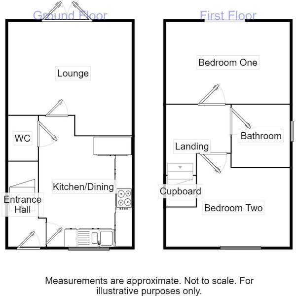 Floorplan of 2 bedroom Semi Detached House to rent, Haydock Avenue, Castleford, West Yorkshire, WF10