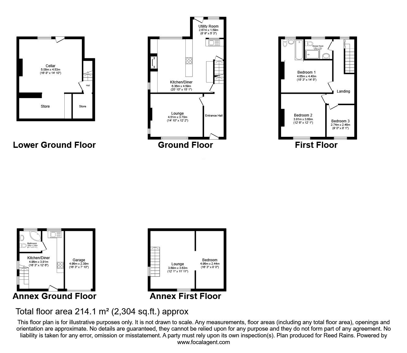 Floorplan of 3 bedroom End Terrace House for sale, North Street, Castleford, West Yorkshire, WF10