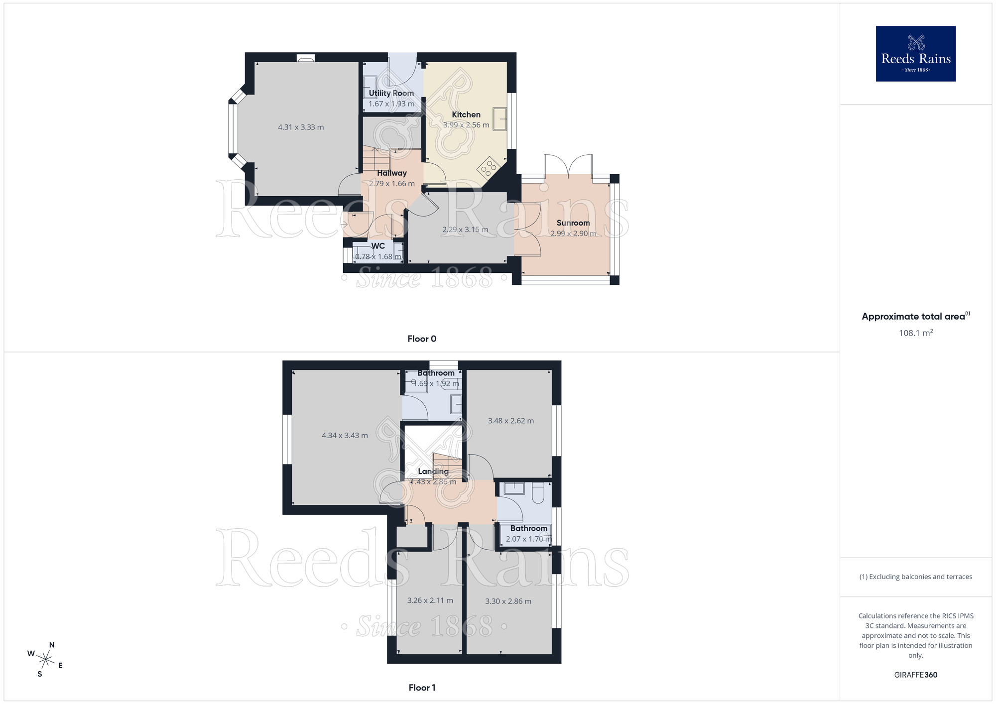 Floorplan of 4 bedroom Detached House for sale, Dunniwood Drive, Castleford, West Yorkshire, WF10