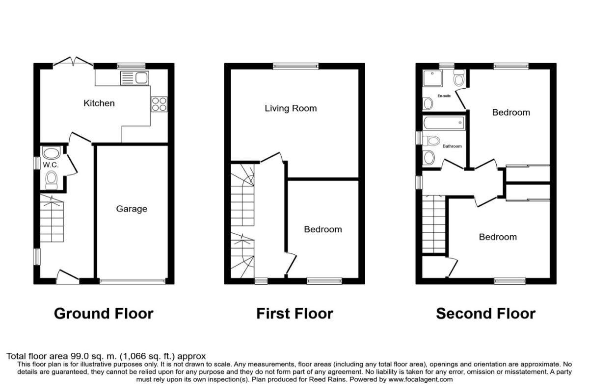 Floorplan of 3 bedroom Semi Detached House to rent, Daisy Way, Whitwood, West Yorkshire, WF10