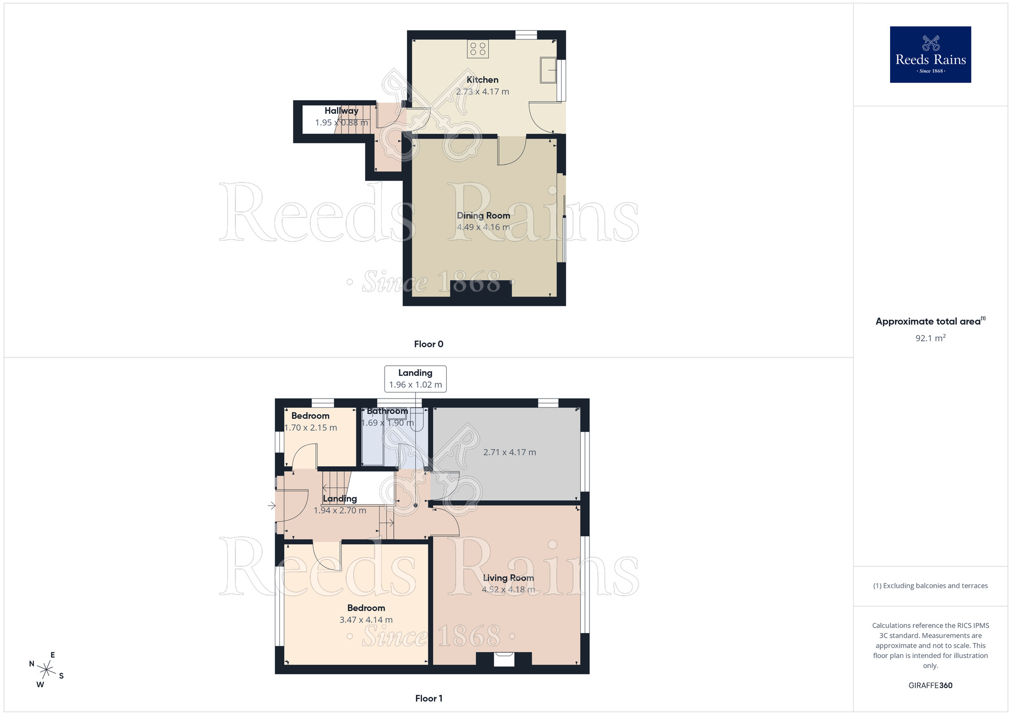 Floorplan of 3 bedroom Semi Detached House for sale, Park View, Castleford, West Yorkshire, WF10