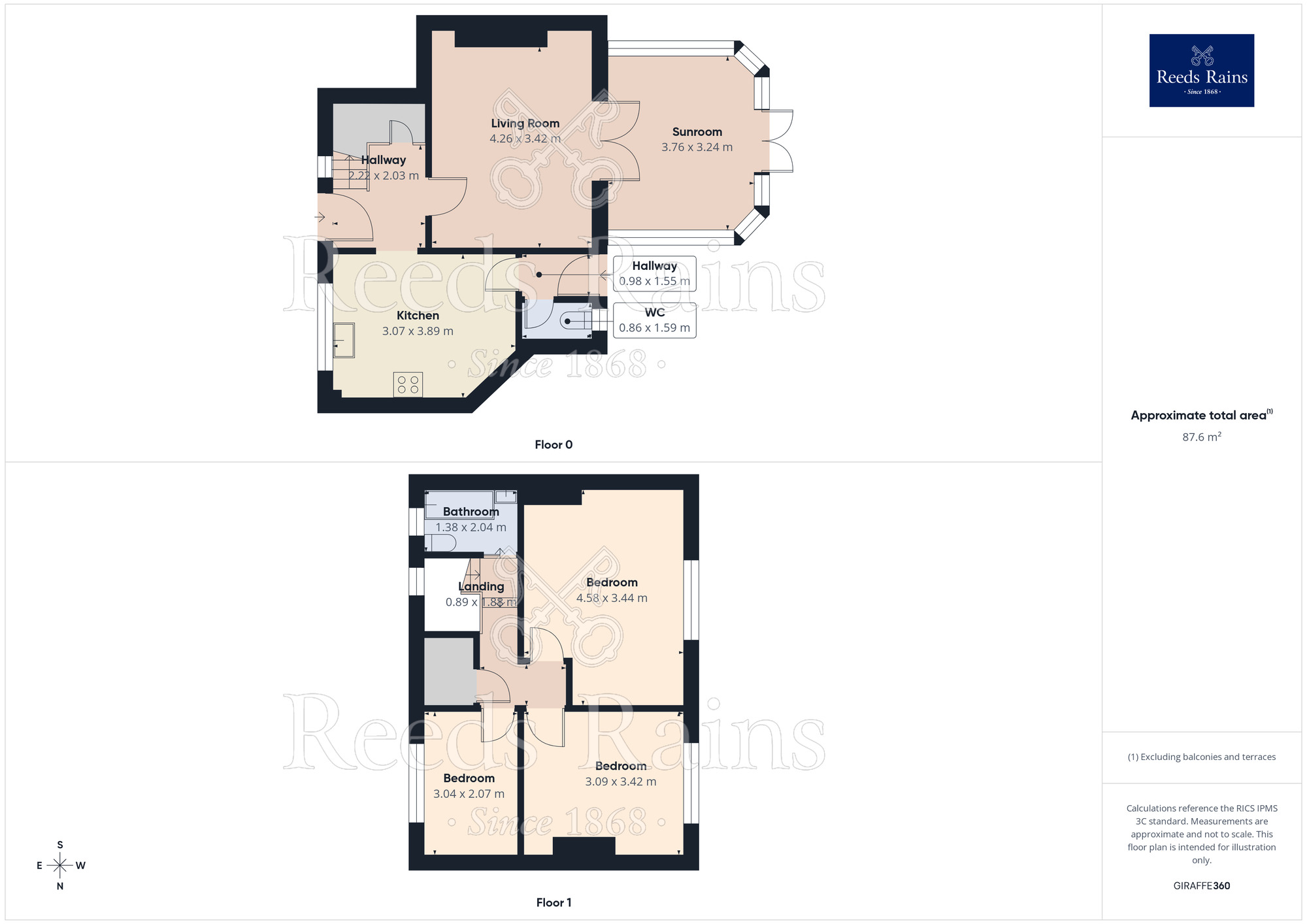 Floorplan of 3 bedroom Semi Detached House for sale, Wood View Avenue, Castleford, West Yorkshire, WF10