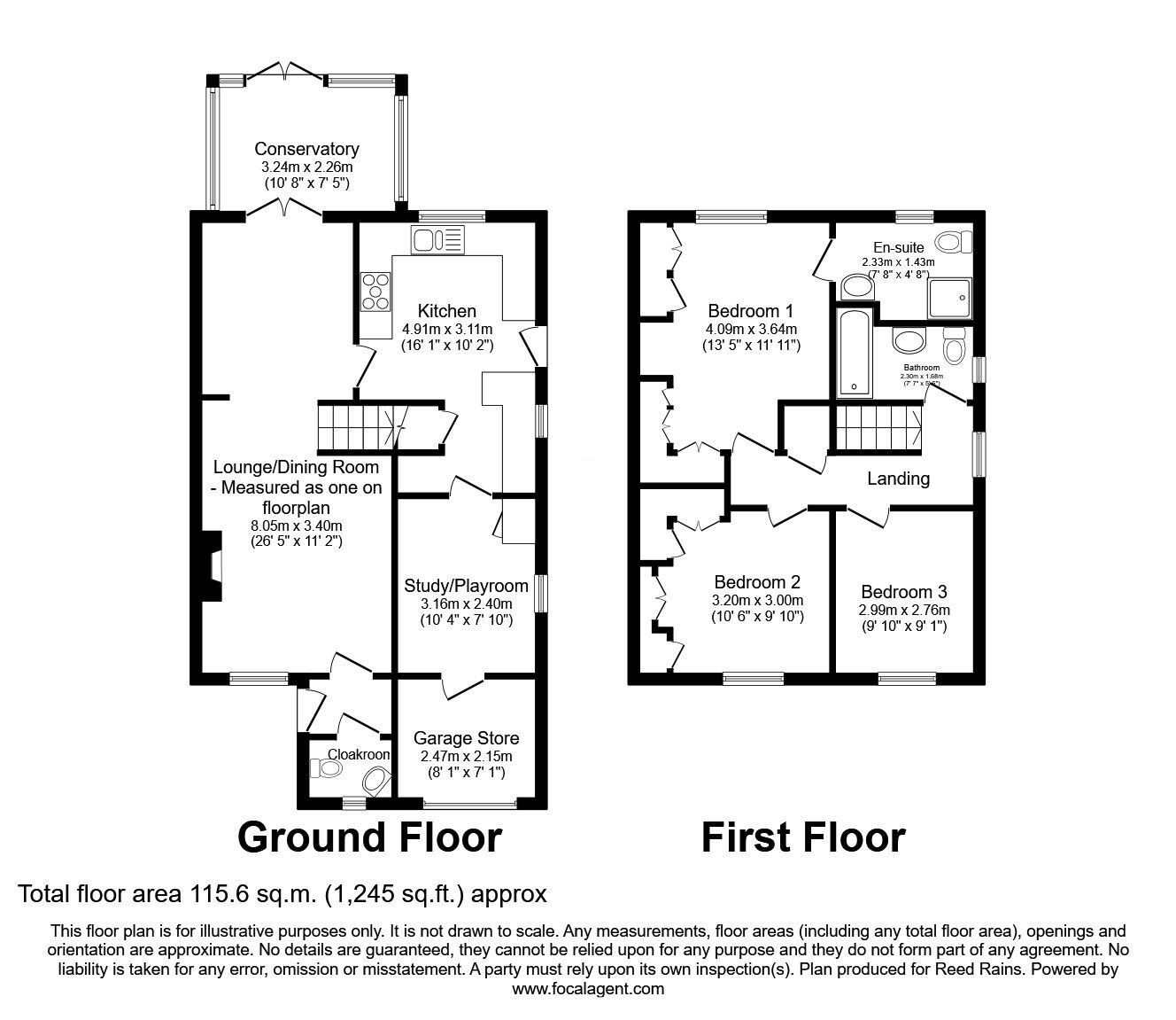 Floorplan of 3 bedroom Detached House for sale, Champion Avenue, Castleford, West Yorkshire, WF10