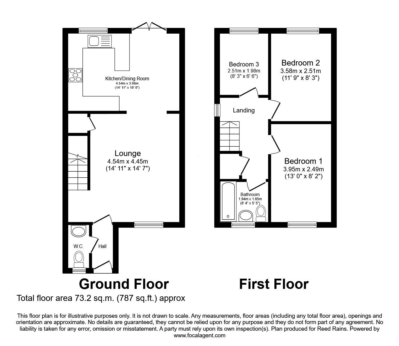 Floorplan of 3 bedroom Detached House for sale, Dickens Drive, Castleford, West Yorkshire, WF10