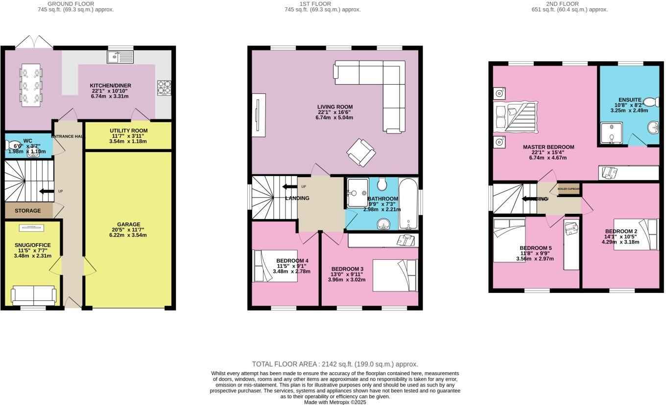 Floorplan of 5 bedroom Detached House for sale, Plumpton Crescent, Castleford, West Yorkshire, WF10