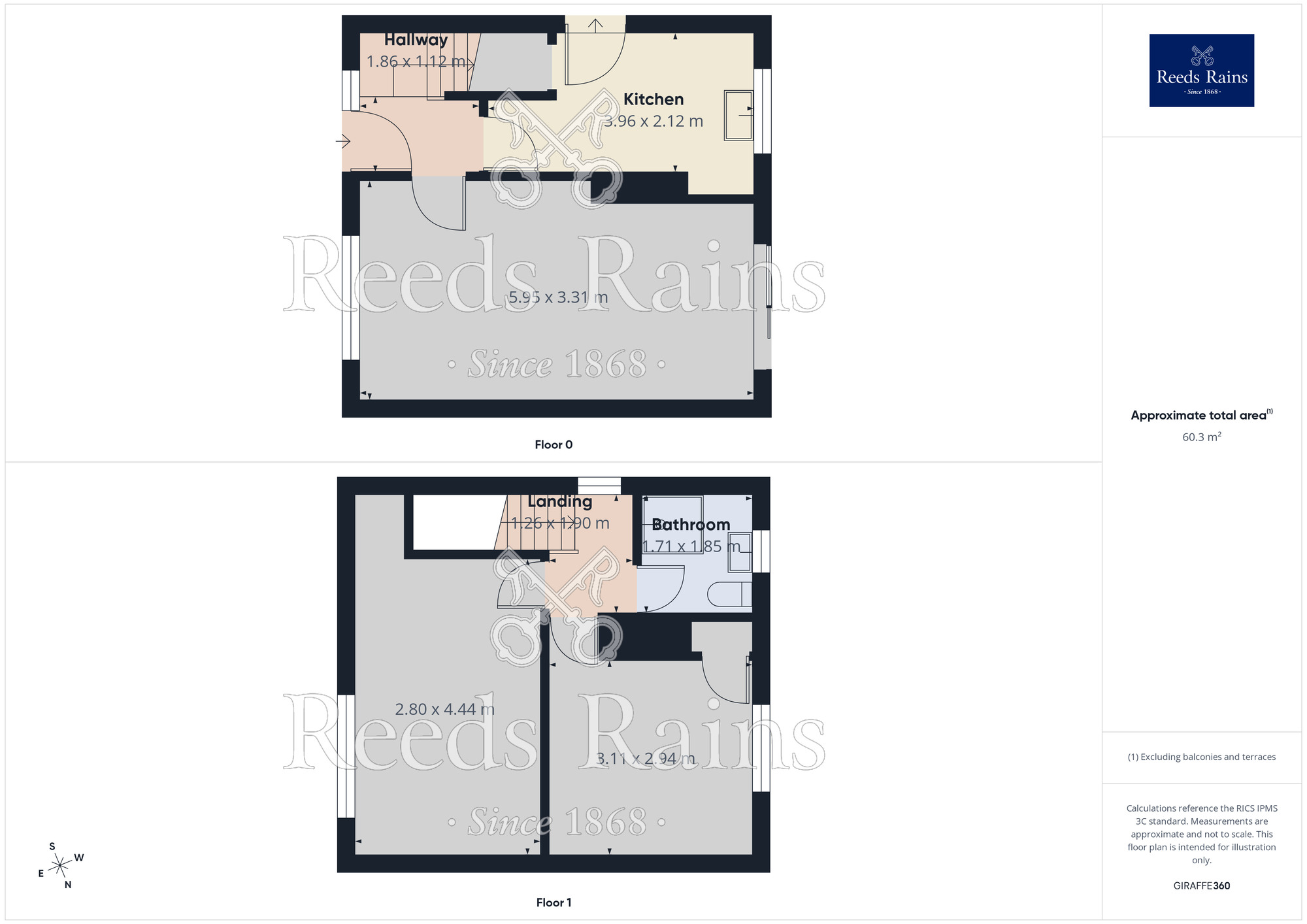 Floorplan of 2 bedroom Semi Detached House for sale, Arnside Crescent, Castleford, West Yorkshire, WF10