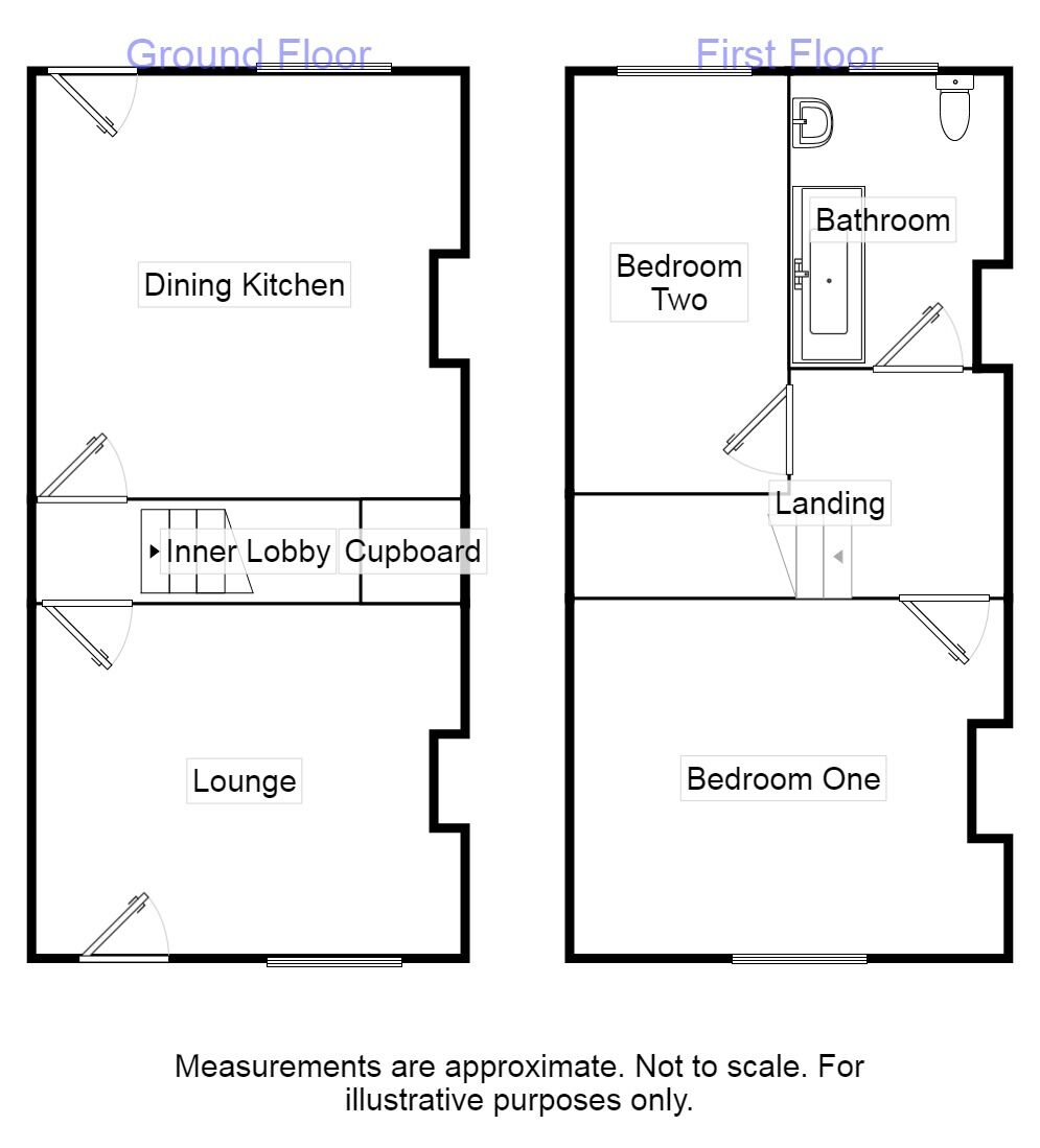 Floorplan of 2 bedroom Mid Terrace House to rent, Hugh Street, Castleford, West Yorkshire, WF10