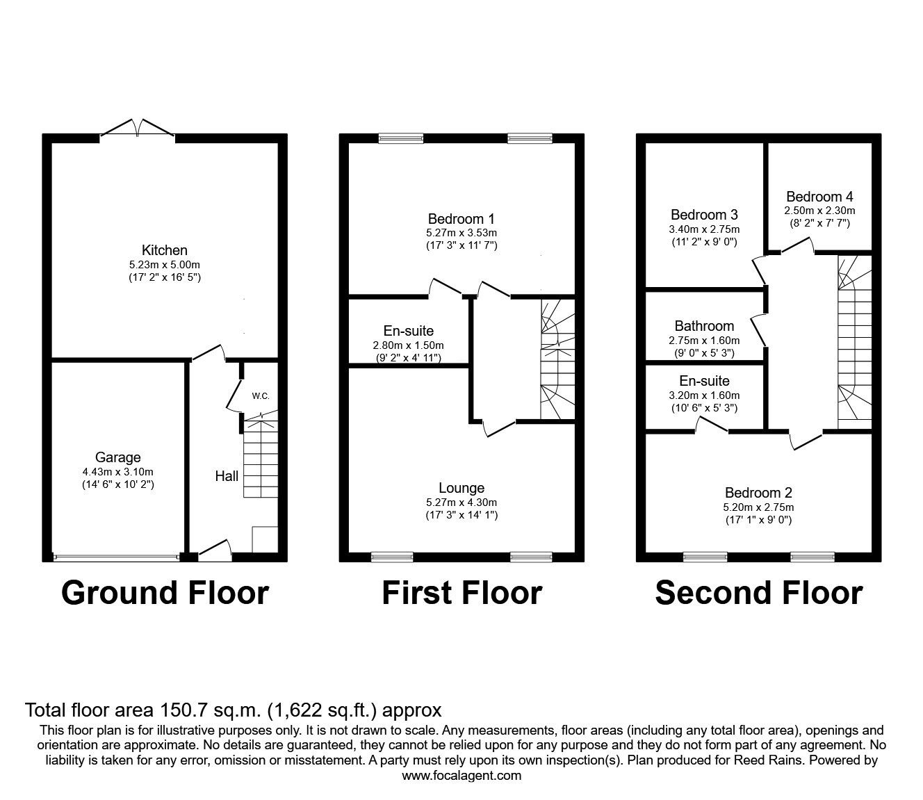 Floorplan of 4 bedroom Semi Detached House for sale, Plumpton Crescent, Castleford, West Yorkshire, WF10